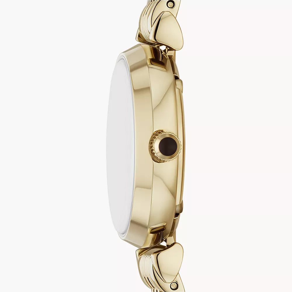 Emporio Armani Gianni T-Bar Black Dial Leather Women's Watch | AR11703