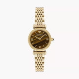 Emporio Armani Gianni T-Bar Black Dial Leather Women's Watch | AR11703