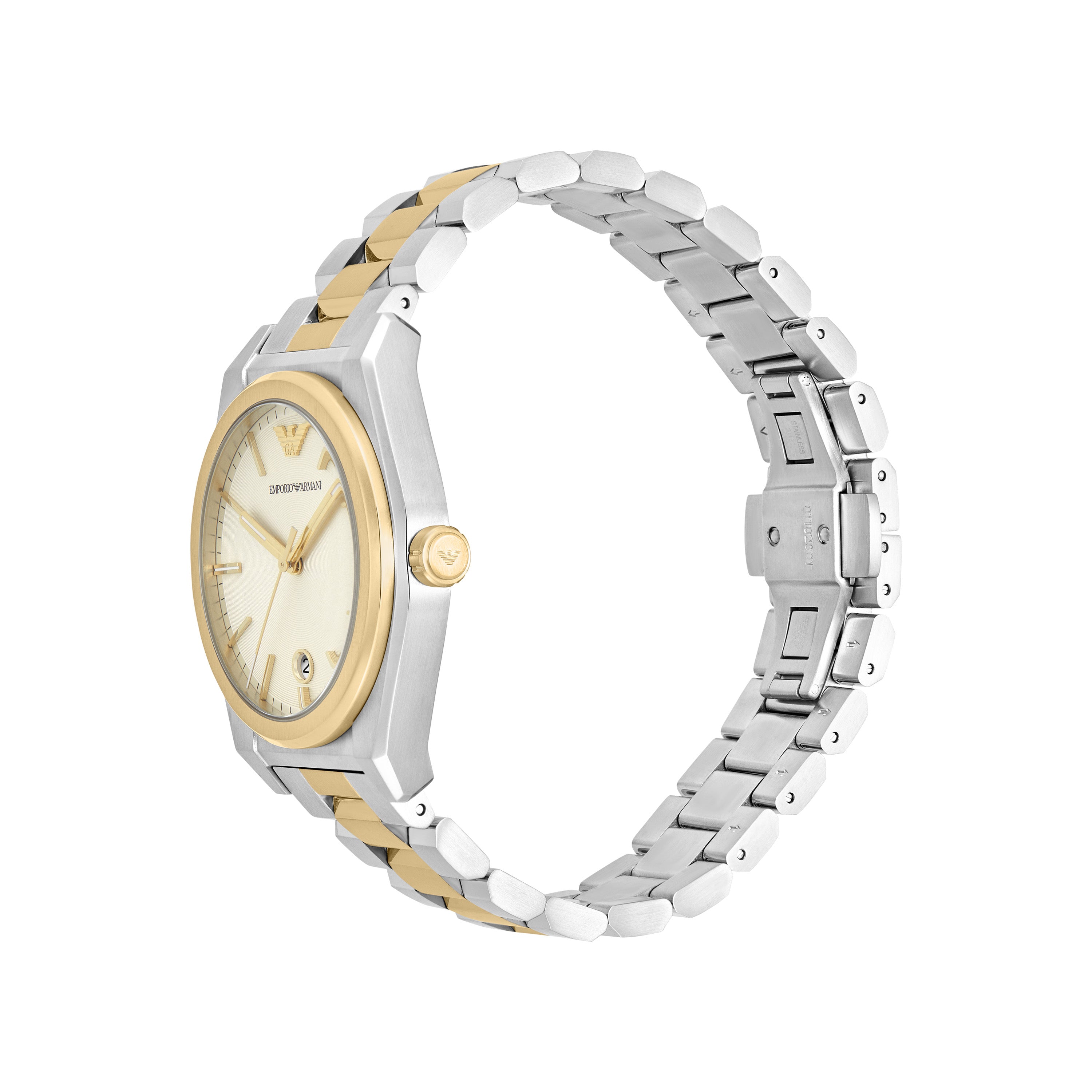 Emporio Armani Three Hand Two Tone Stainless Steel Men's Watch | AR11716