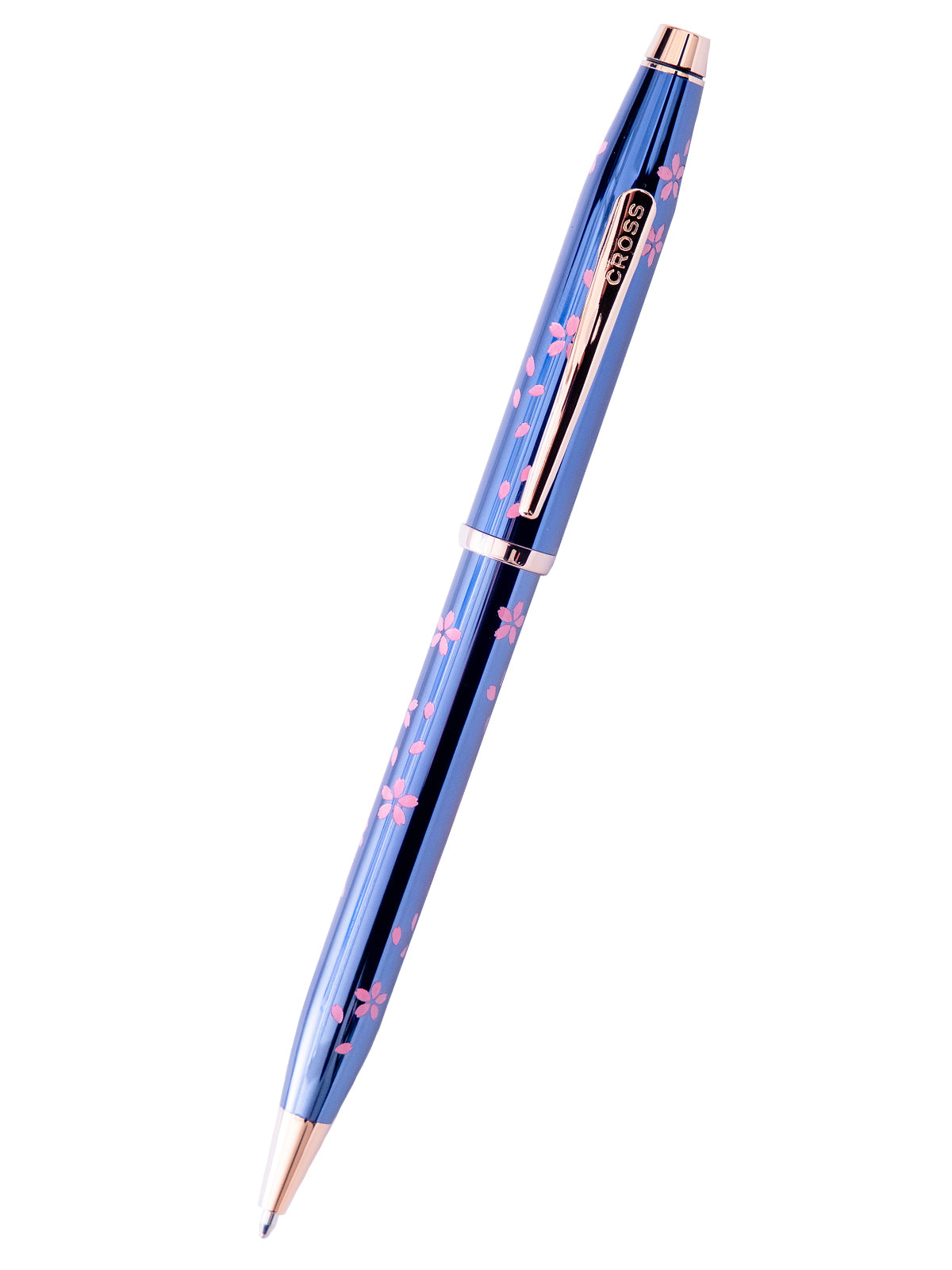 CROSS Century II Cherry Blossom Translucent Blue Lacquer Ballpoint Pen | AT0082-163