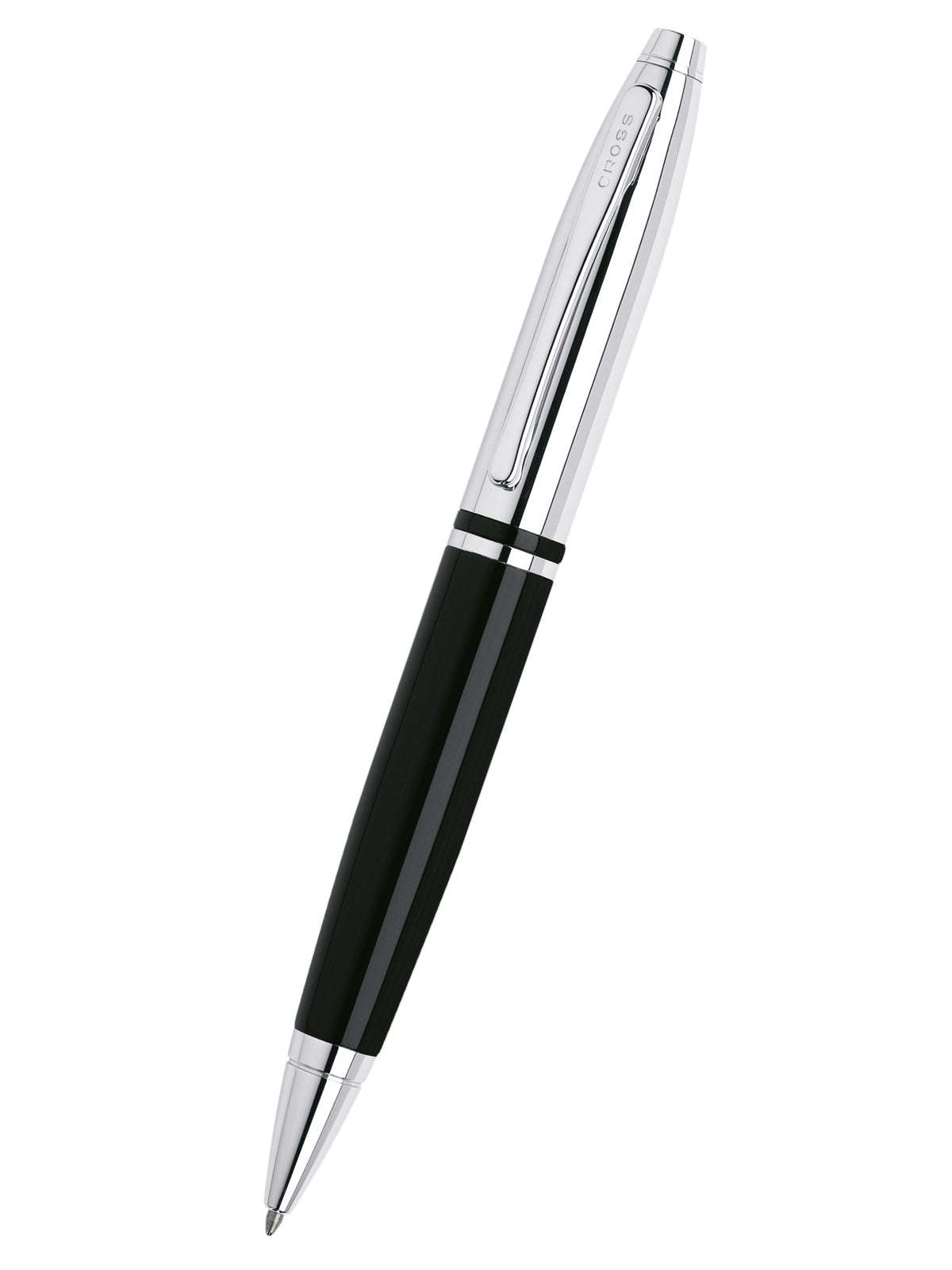 CROSS Calais Chrome & Black Lacquer Ballpoint Pen | AT0112-2