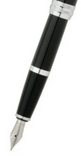 CROSS Bailey Black Lacquer Stainless Steel Medium Nib Fountain Pen | AT0456-7MS