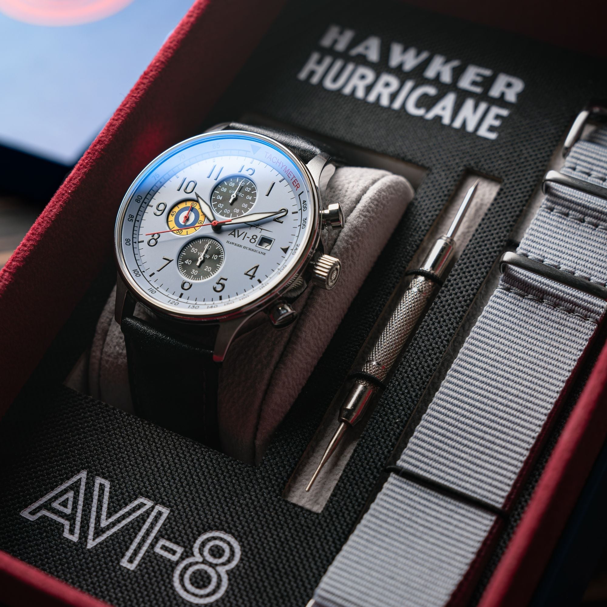 AVI-8 Hawker Hurricane Classic Chronograph Faded Blue Av 4011 0V