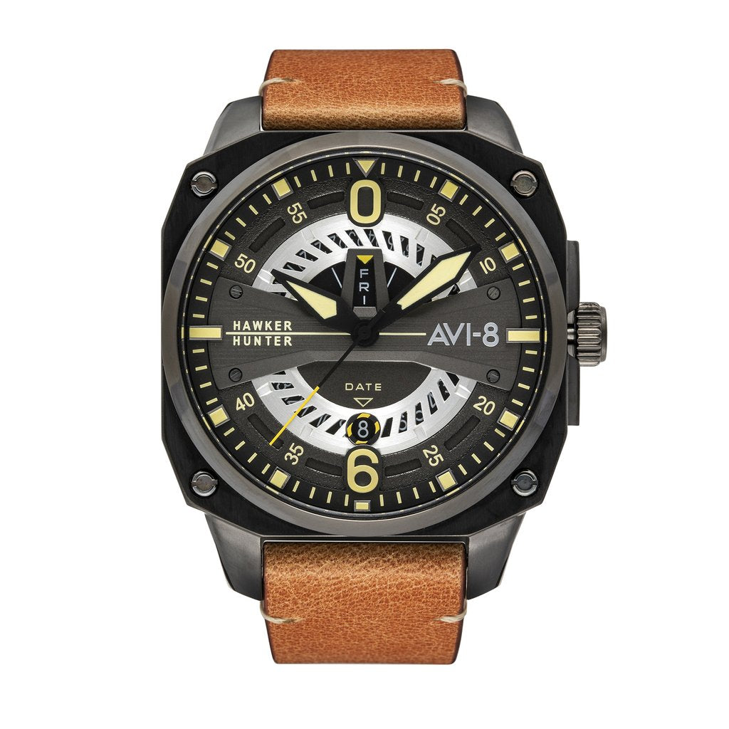 AVI-8 Cockpit 2.0 Day Date Deep Black