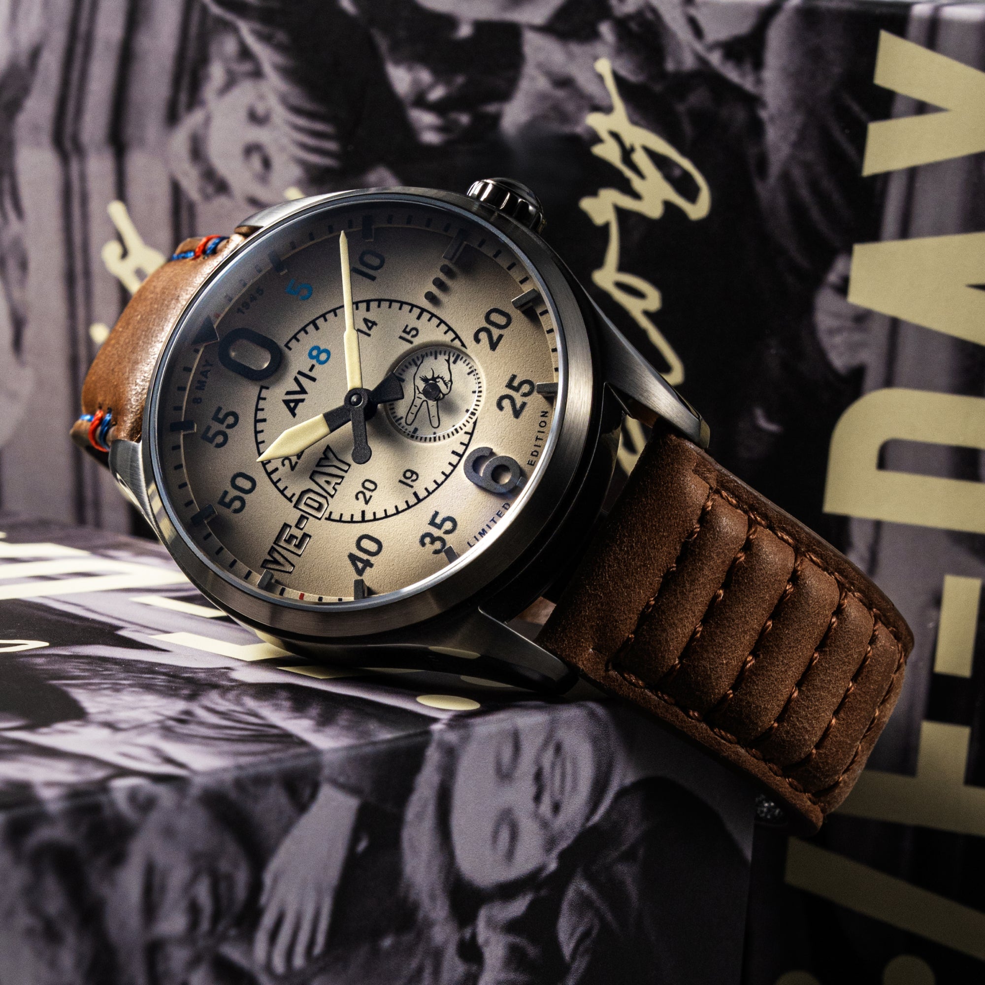AVI-8 Type 300 Automatic Ve-Day 80Th Limited Edition Valour Canvas