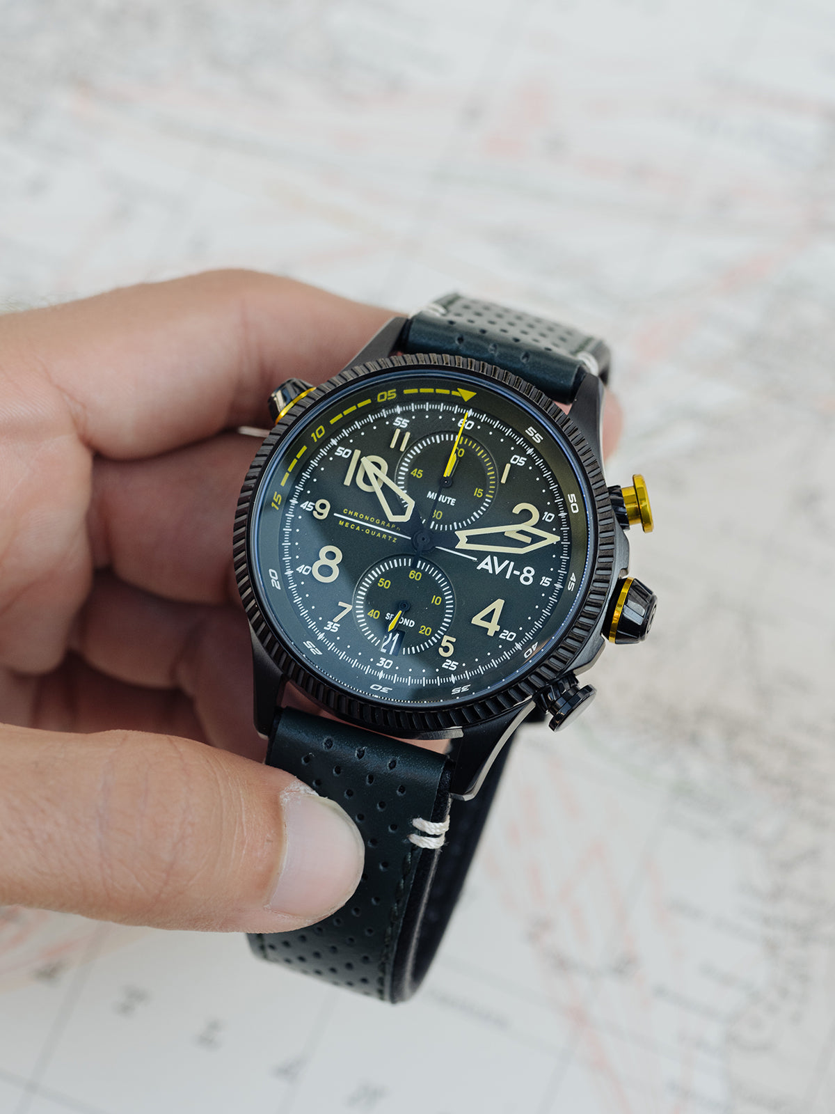 AVI-8 Hawker Hunter Duke Meca Quartz Chronograph Cosford Av 4080 03