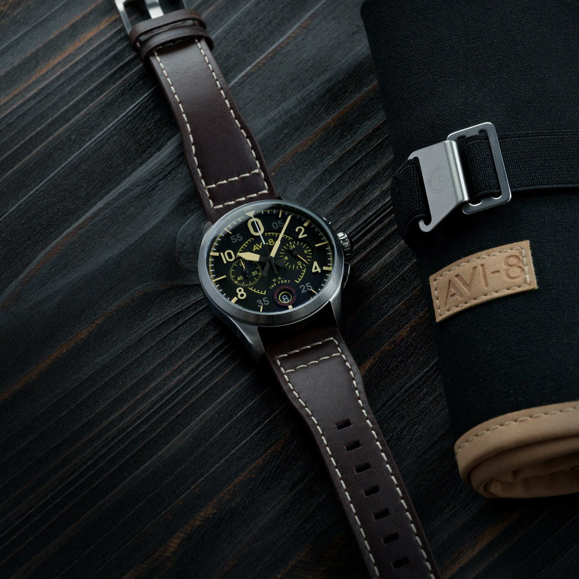 AVI-8 Lock Chronograph Midnight Oak