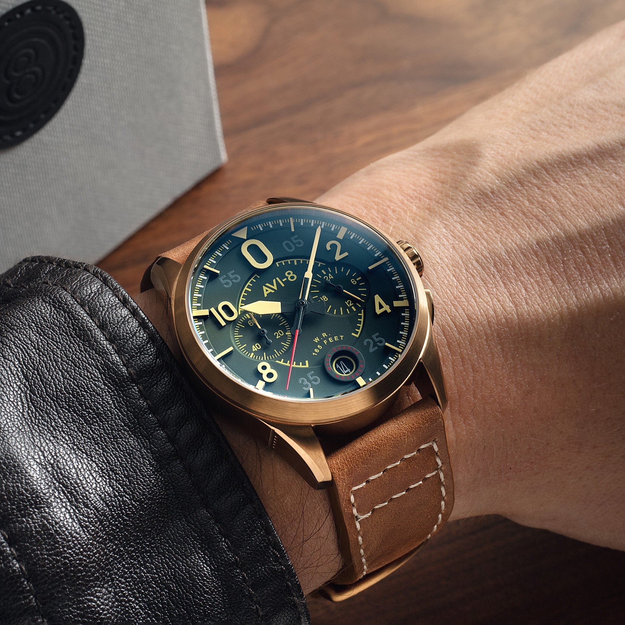 AVI-8 Spitfire Lock Chronograph Bronze Green Av 4089 02