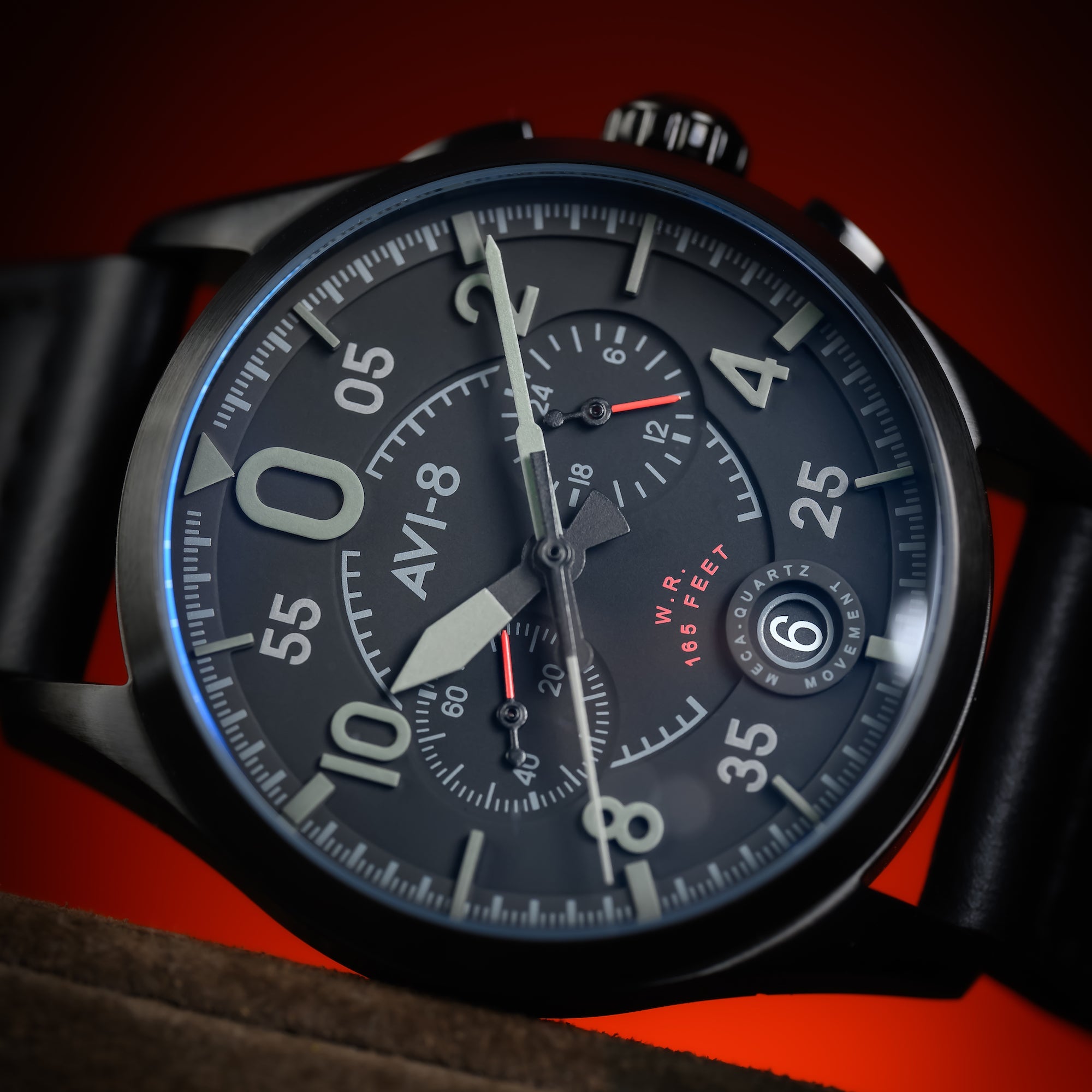 AVI-8 Lock Chronograph Slate Black