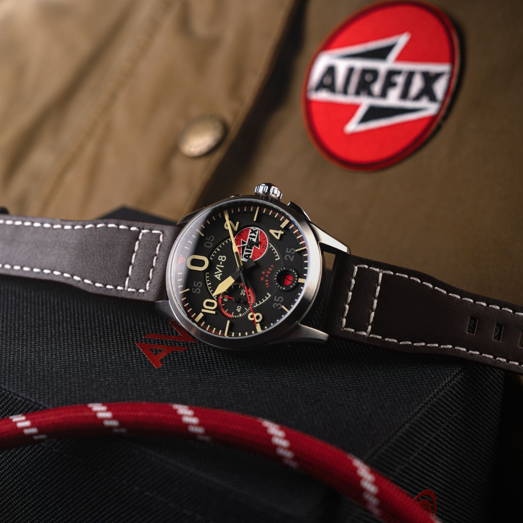 AVI-8 Lock Chronograph Airfix Edition Raven Black