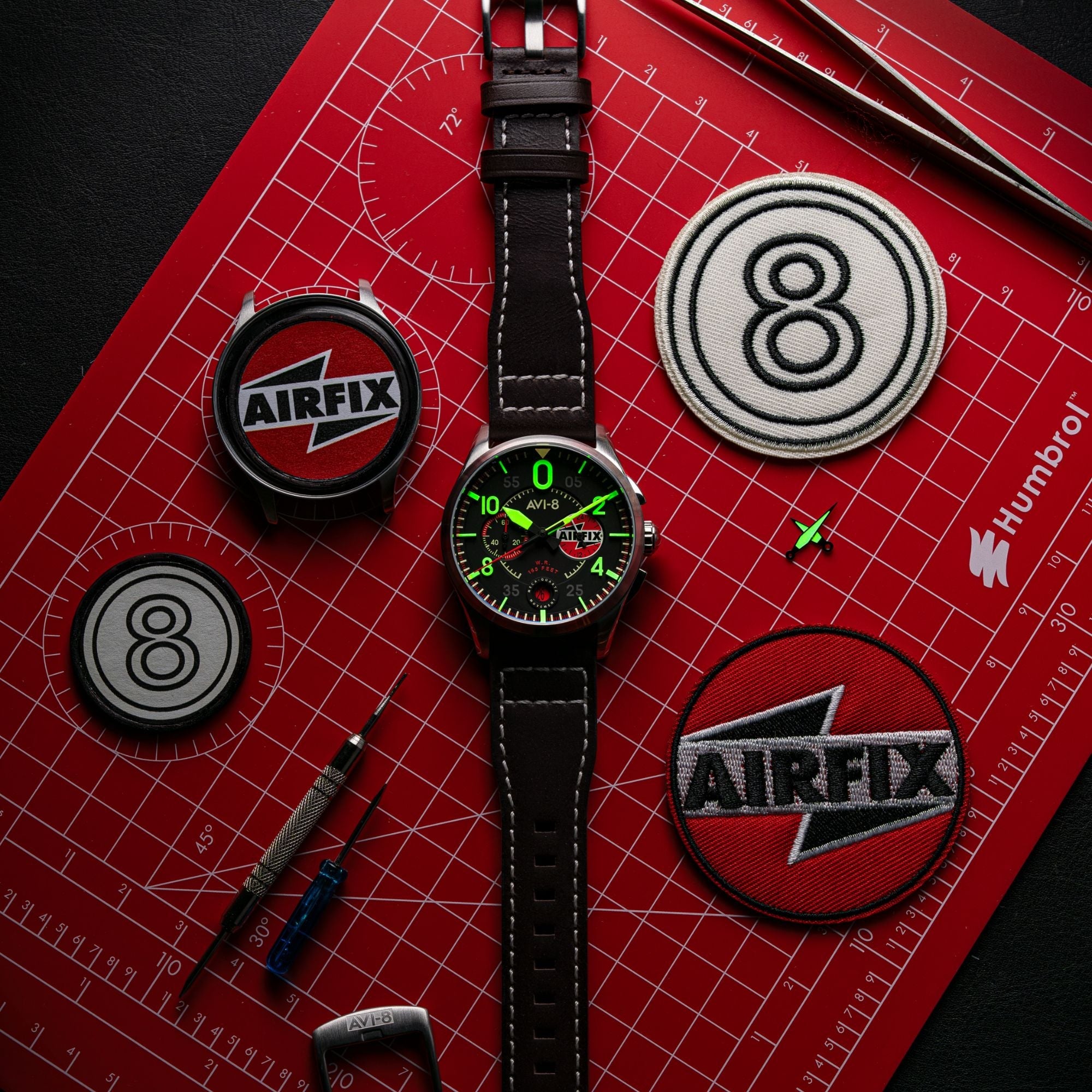 AVI-8 Lock Chronograph Airfix Edition Raven Black