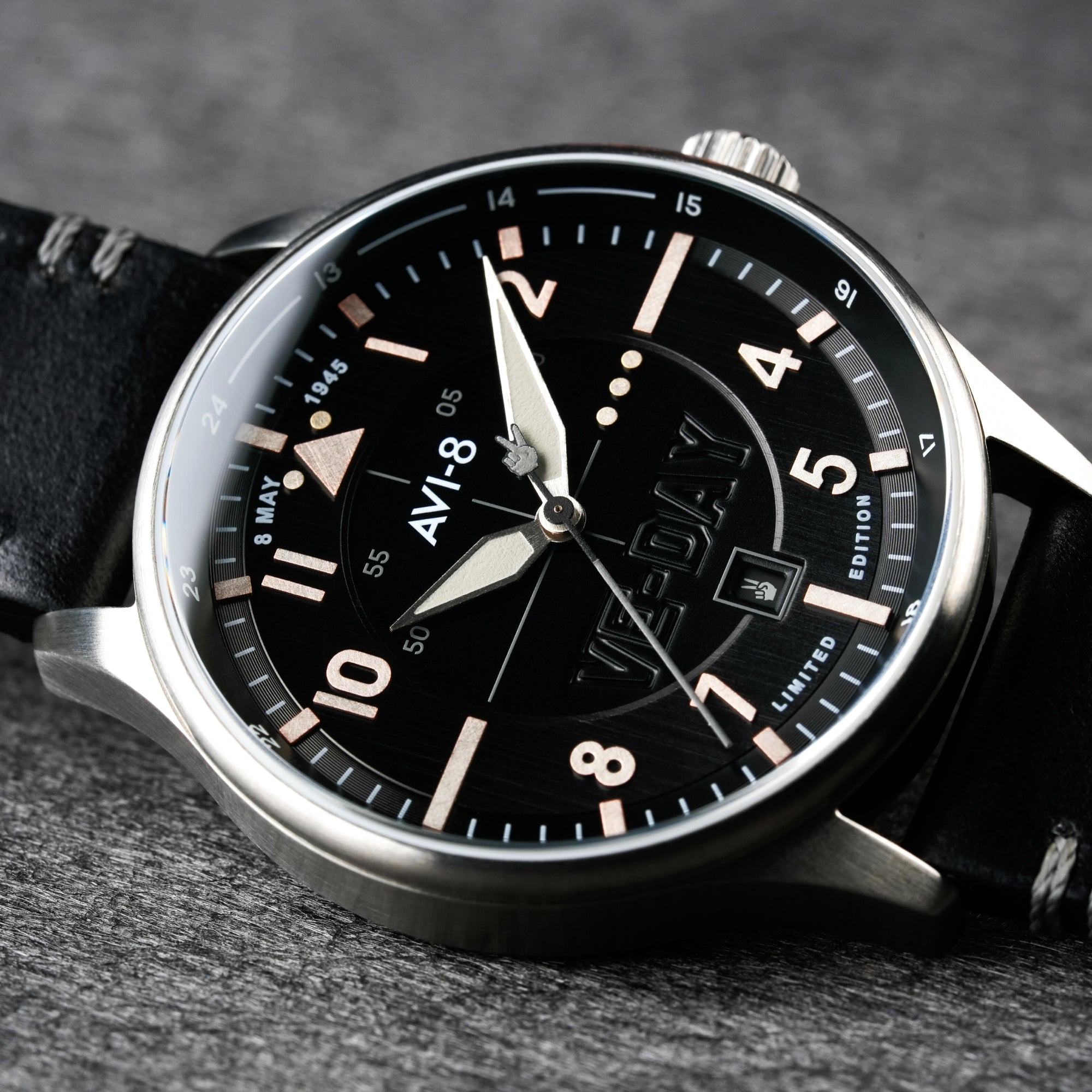 AVI-8 Kent Automatic Ve-Day 80Th Limited Edition Vanguard Black