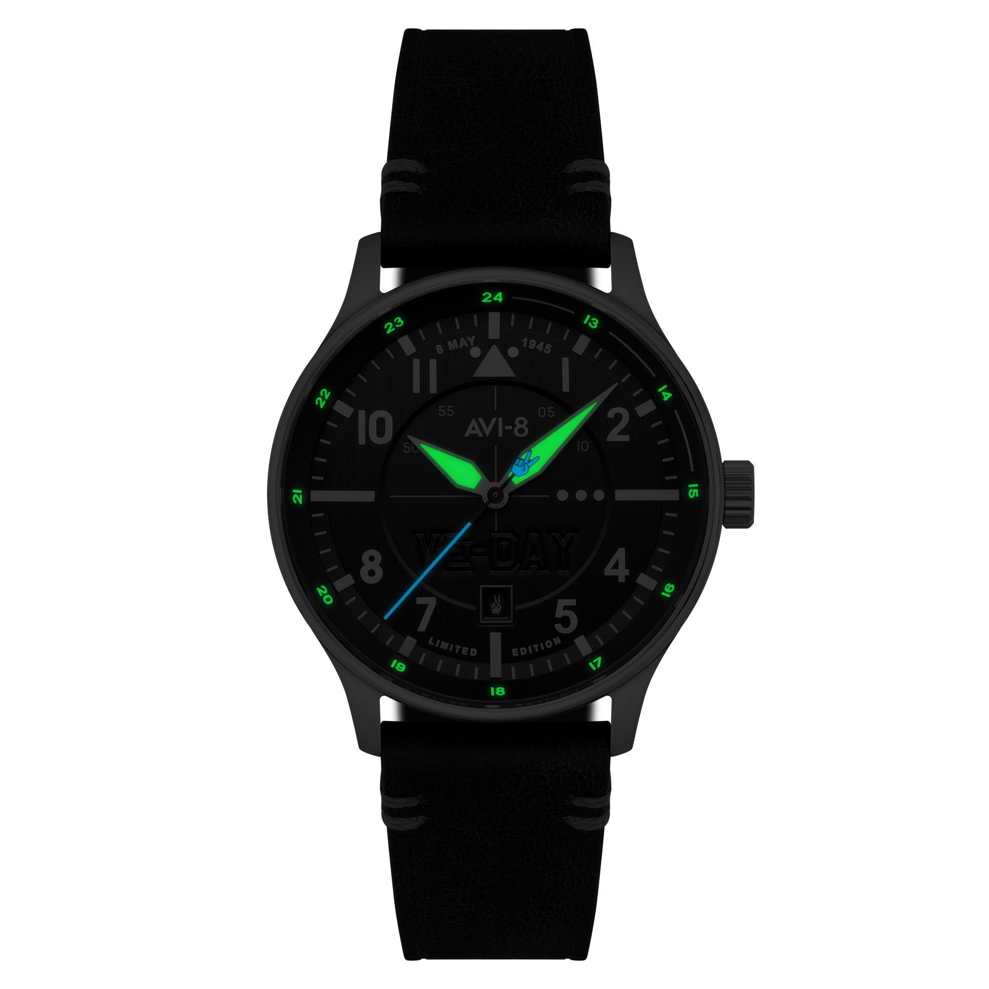 AVI-8 Kent Automatic Ve-Day 80Th Limited Edition Vanguard Black