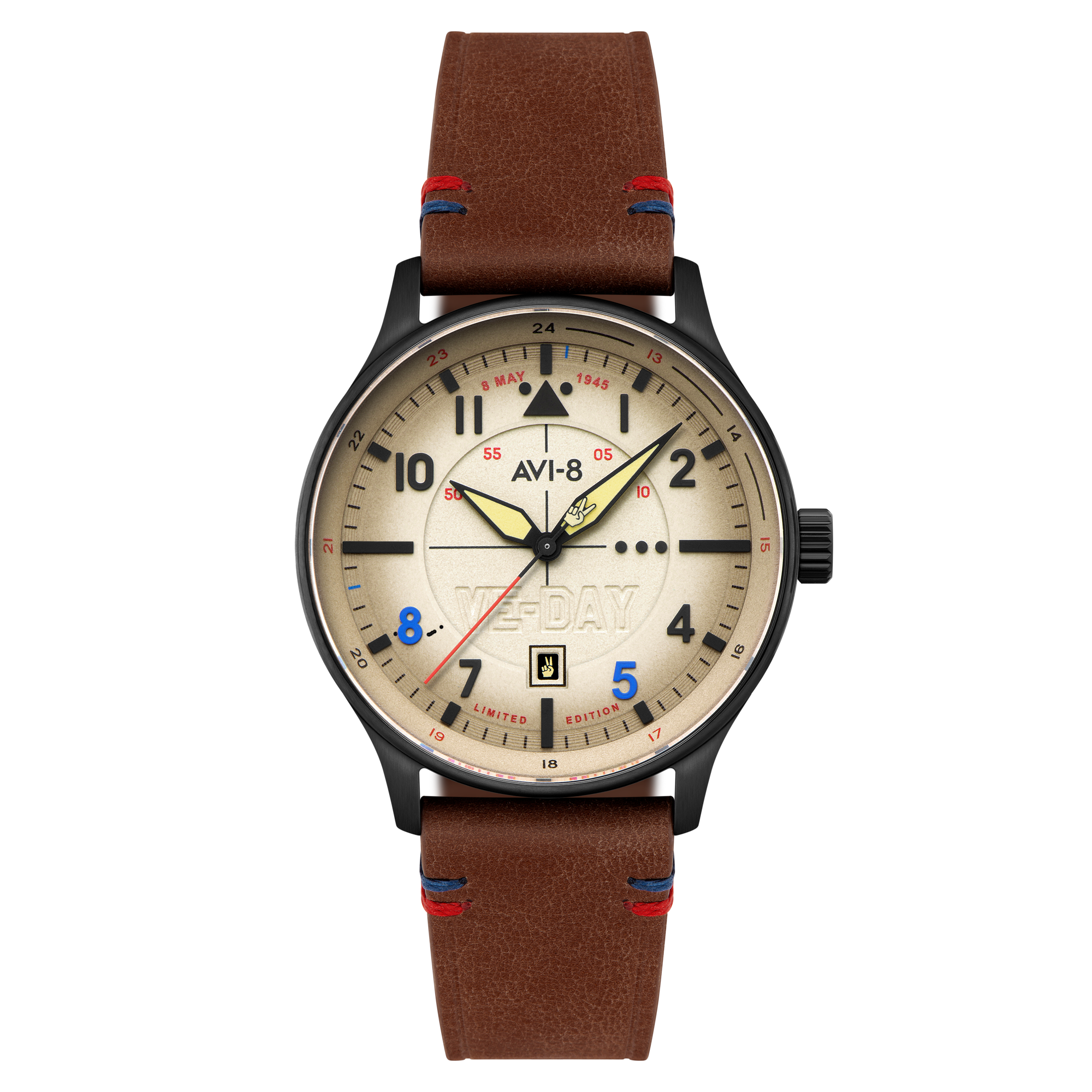 AVI-8 Kent Automatic Ve-Day 80Th Limited Edition Vanguard Beige