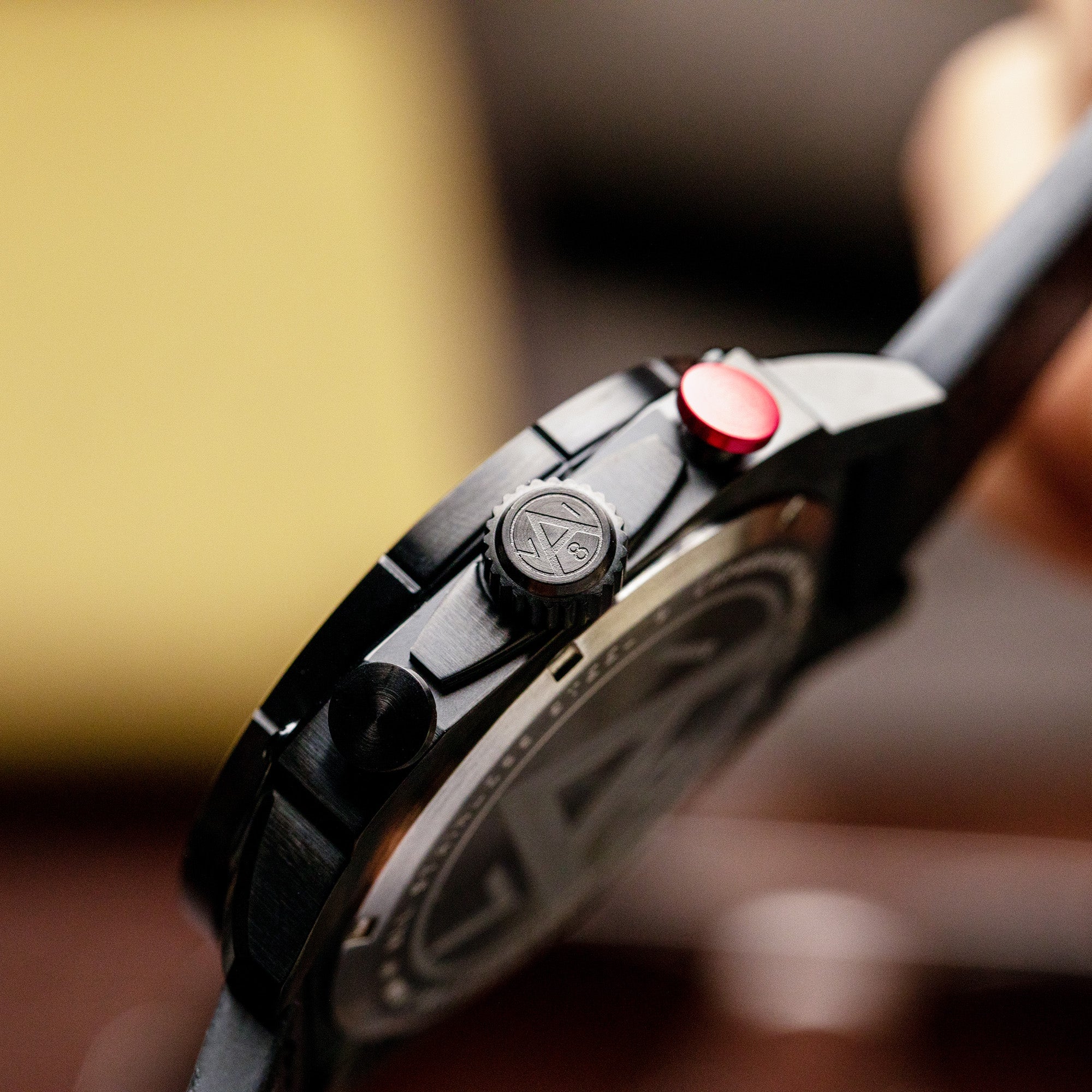 AVI-8 Hawker Hunter Atlas Dual Time Chronograph Black Ops Av 4100 04