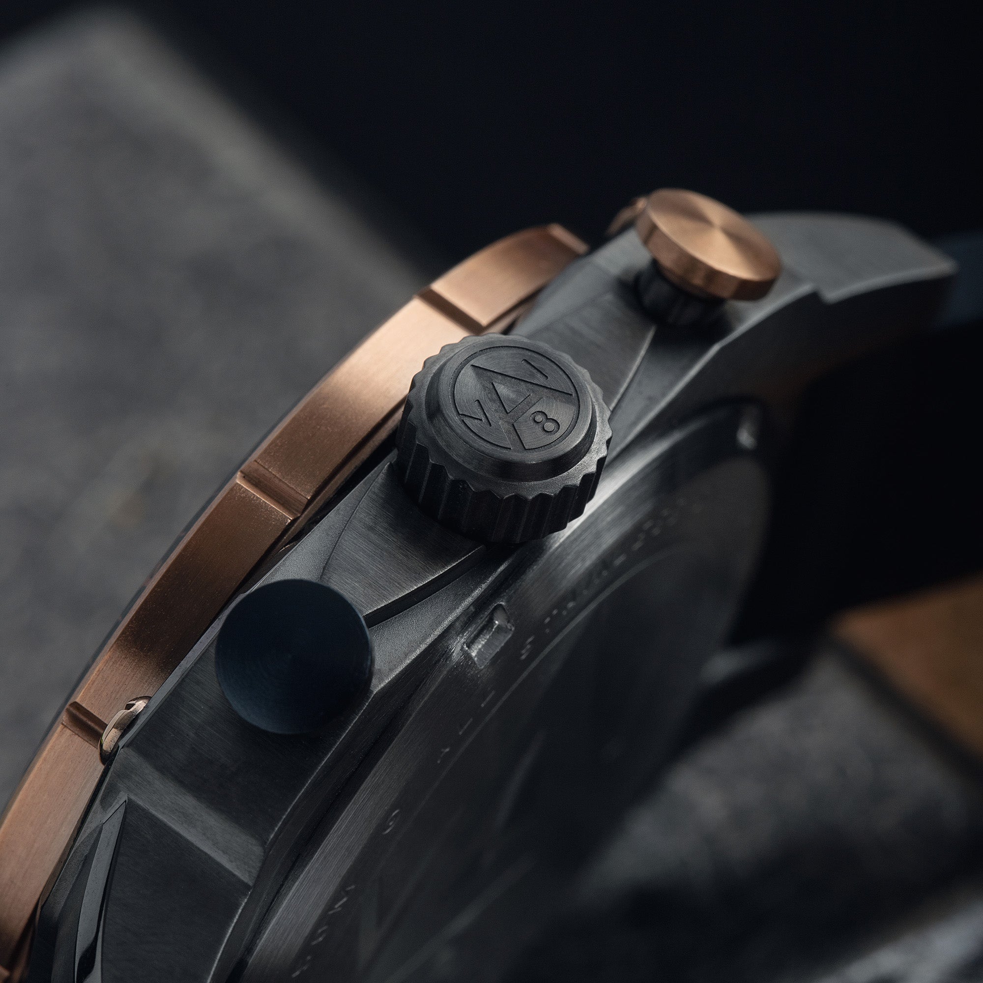 AVI-8 Hawker Hunter Atlas Dual Time Chronograph Charcoal Grey Av 4100 07