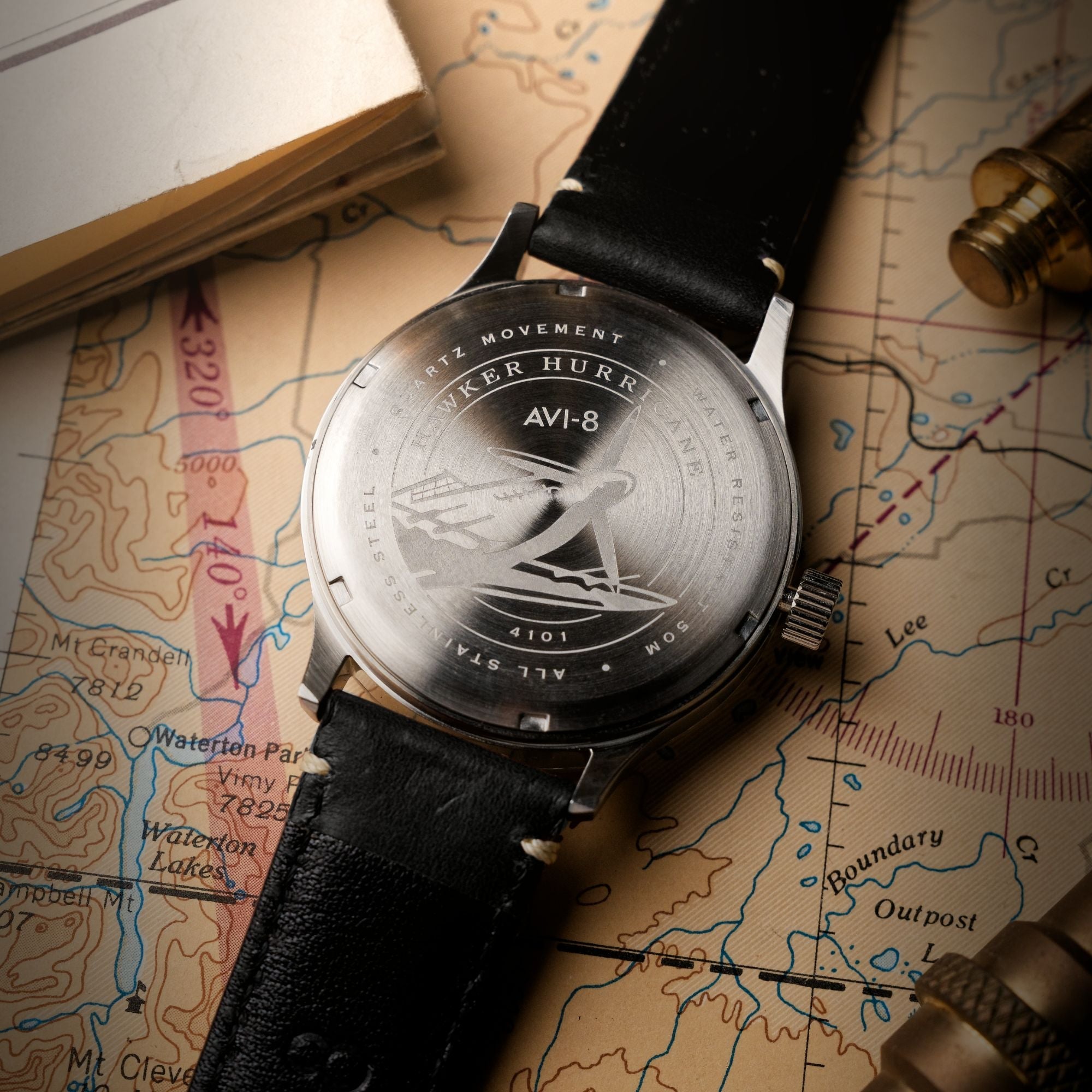 AVI-8 Mckellar Dual Time Gothic Green