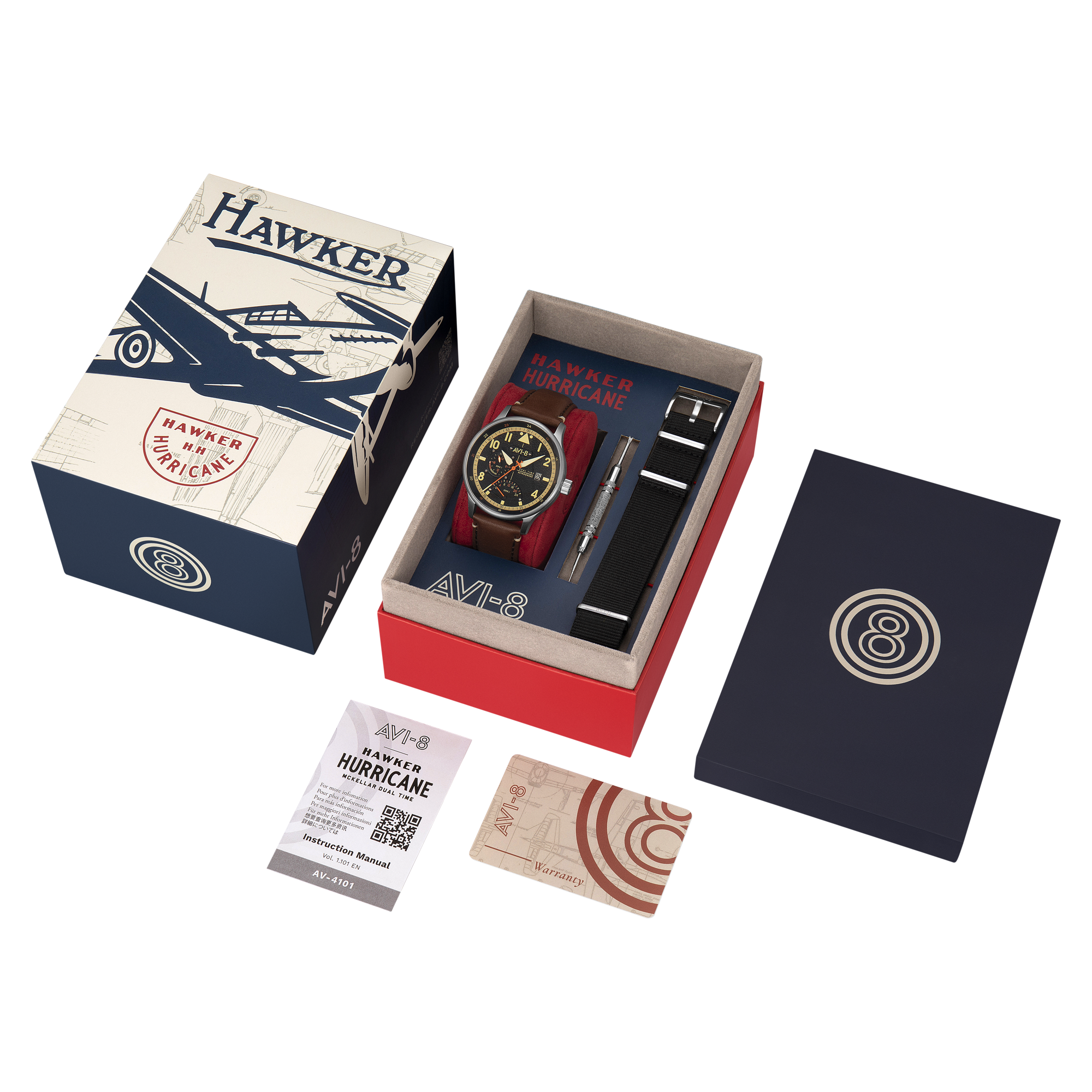 AVI-8 Mckellar Dual Time Metropolis Black