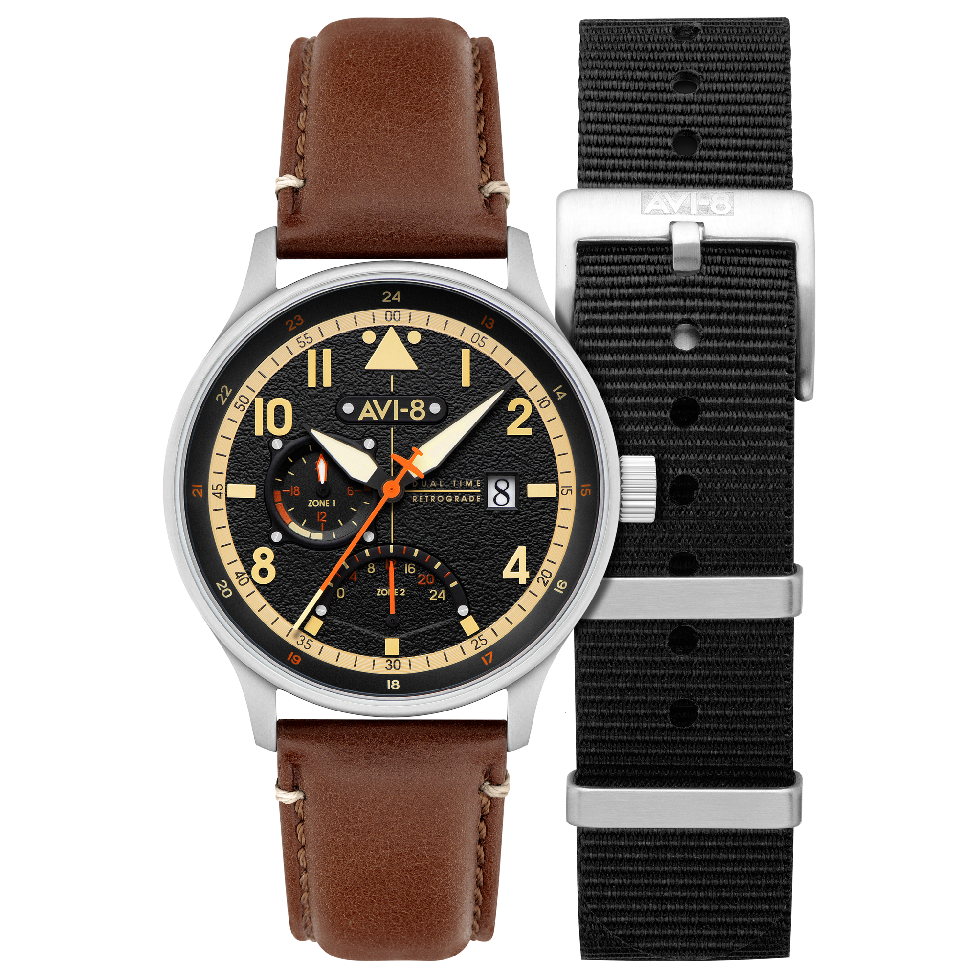 AVI-8 Mckellar Dual Time Metropolis Black