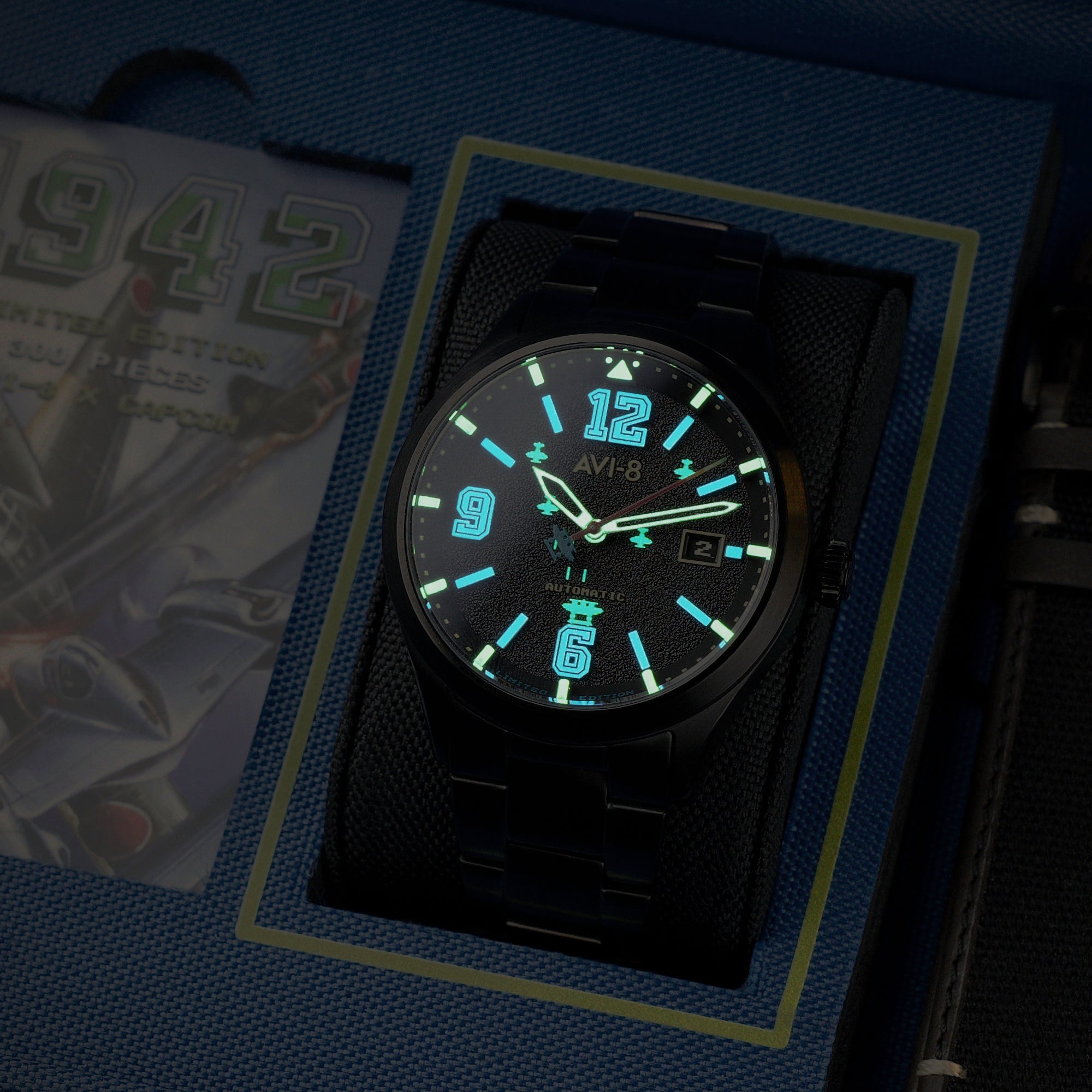 AVI-8 Flyboy Capcom 1942 Automatic Black Ace Av 4104 22