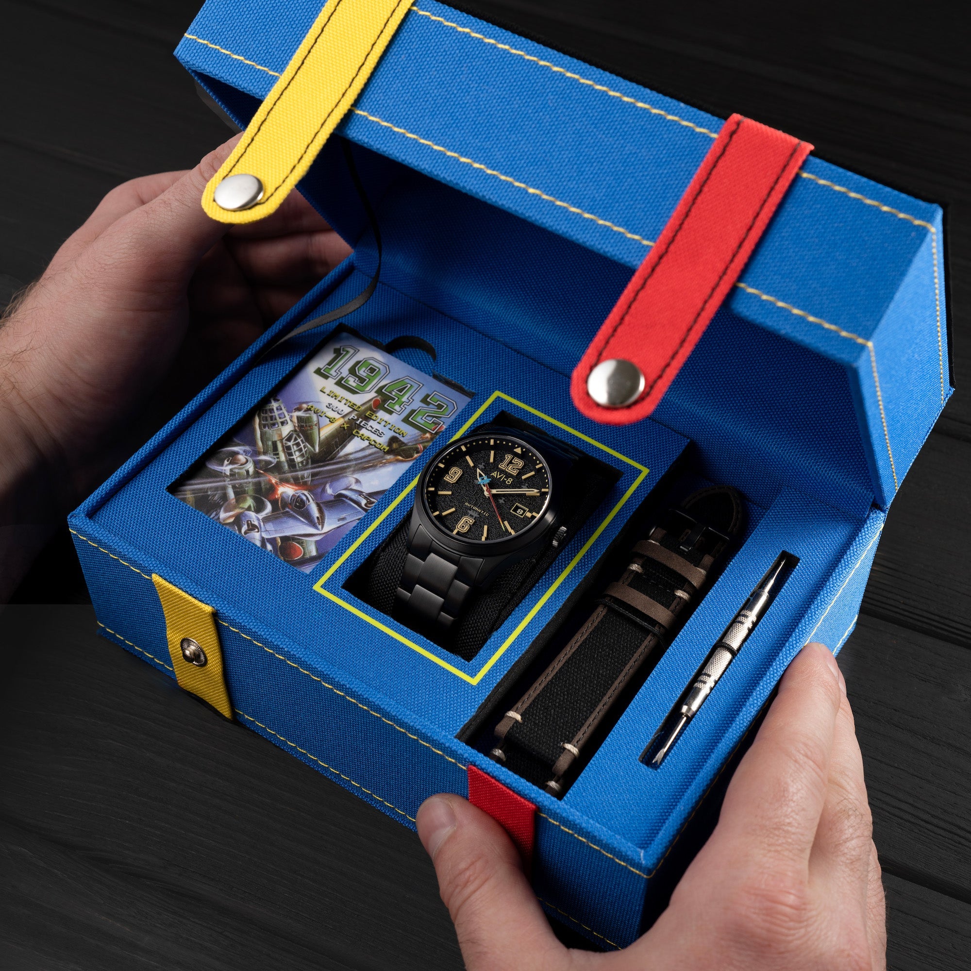 AVI-8 Flyboy Capcom 1942 Automatic Black Ace Av 4104 22