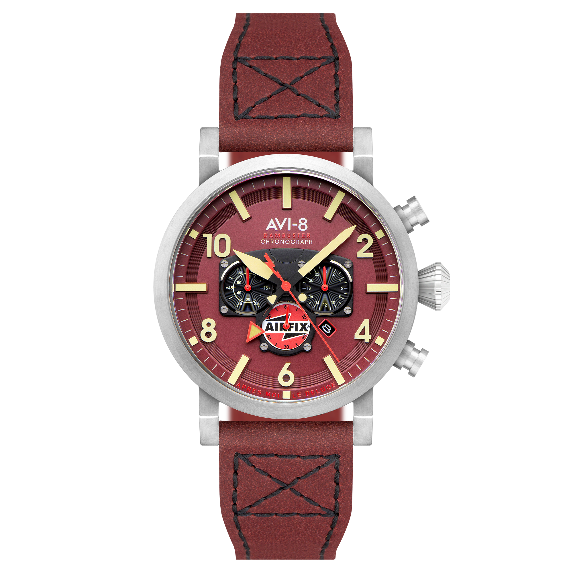 AVI-8 Gibson Dual Time Chronograph Airfix Edition Hazard Red