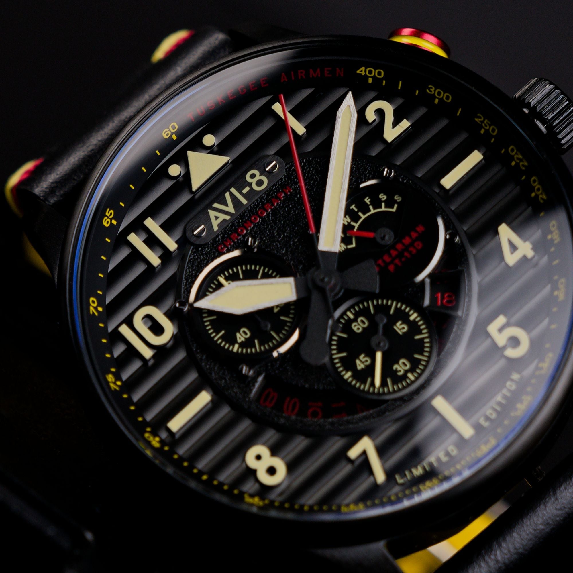 AVI-8 Flyboy Spirit Of Tuskegee Chronograph Limited Edition Anderson Av 4109 01
