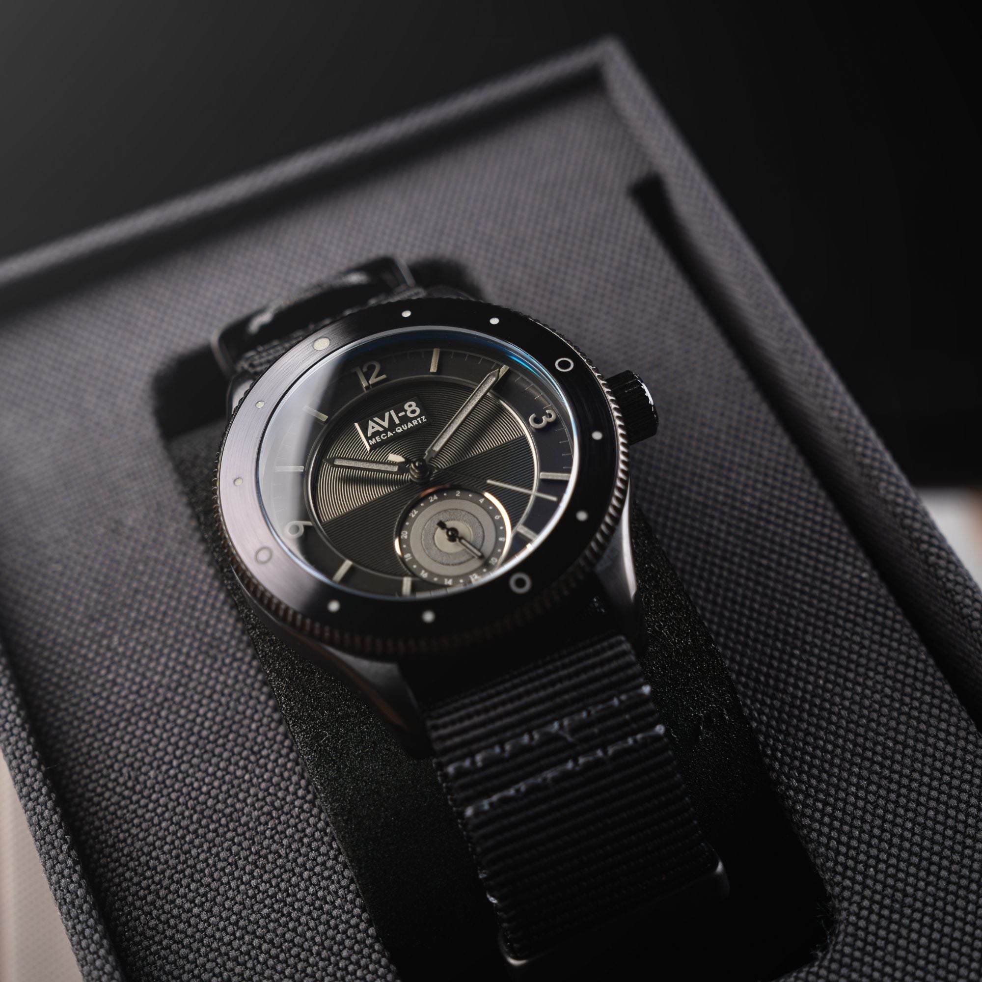 AVI-8 Airmaster Sector Meca-Quartz Jet Black