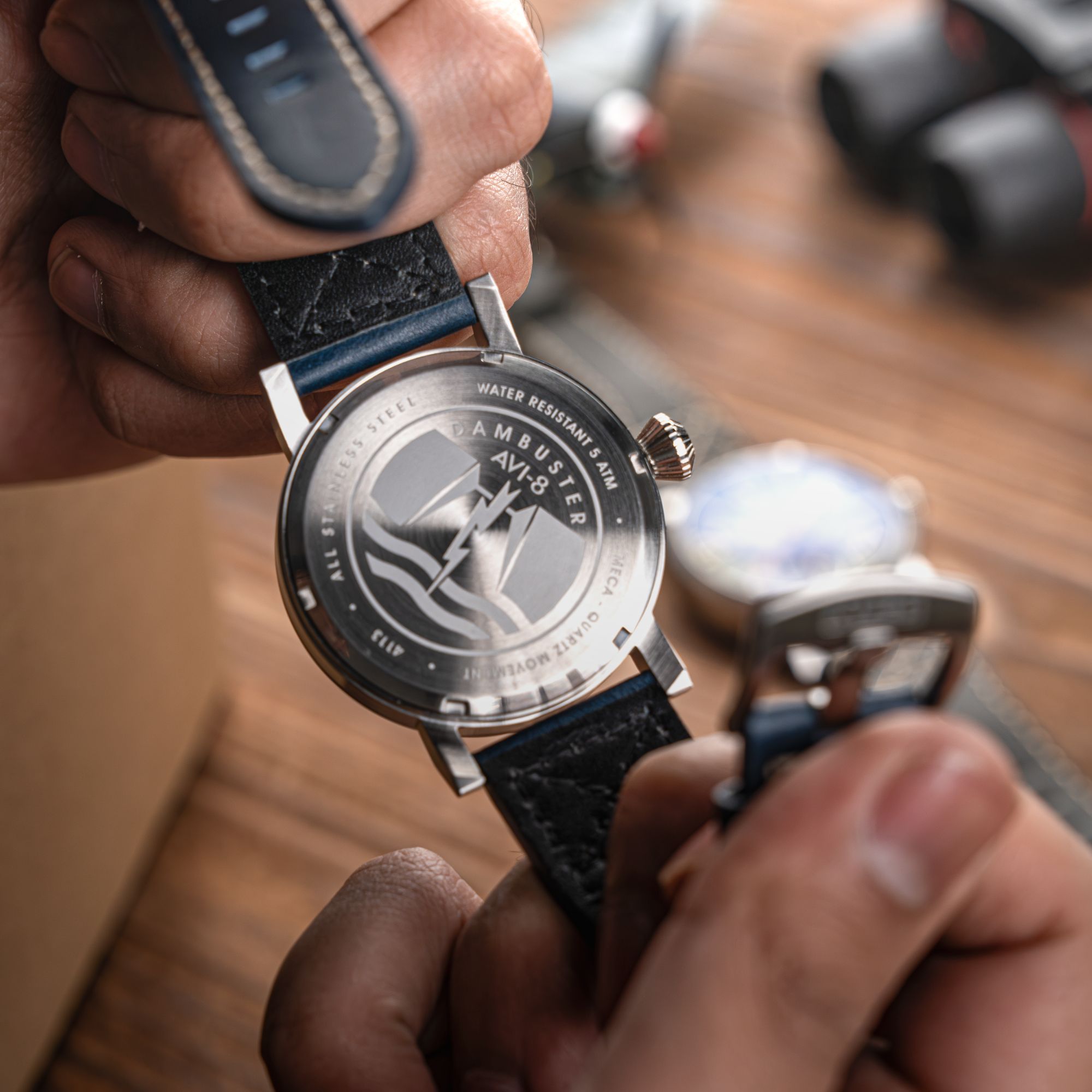 AVI-8 Dambuster Chadwick Meca Quartz Cobalt Blue Av 4113 01