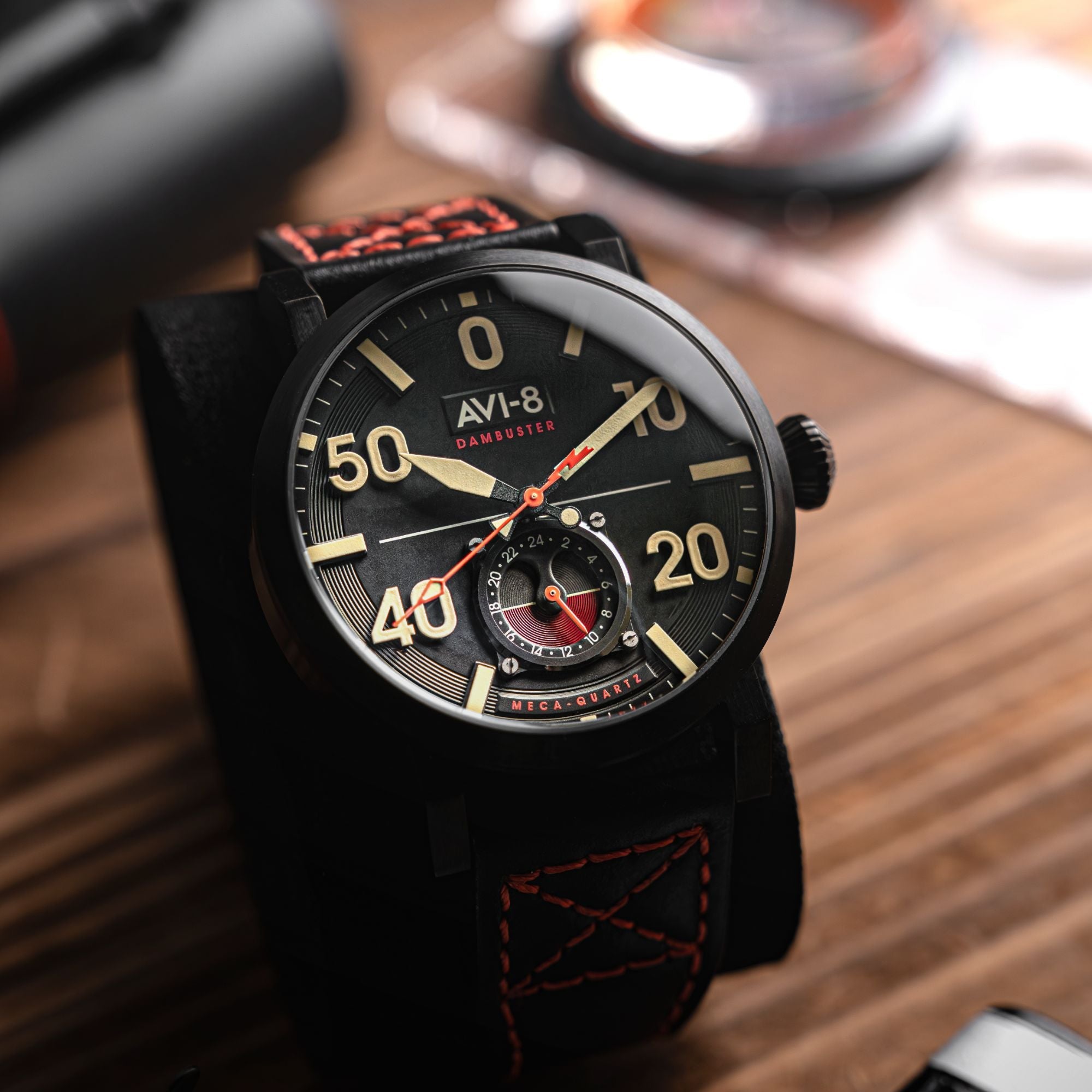 AVI-8 Dambuster Chadwick Meca Quartz Coal Black Av 4113 03