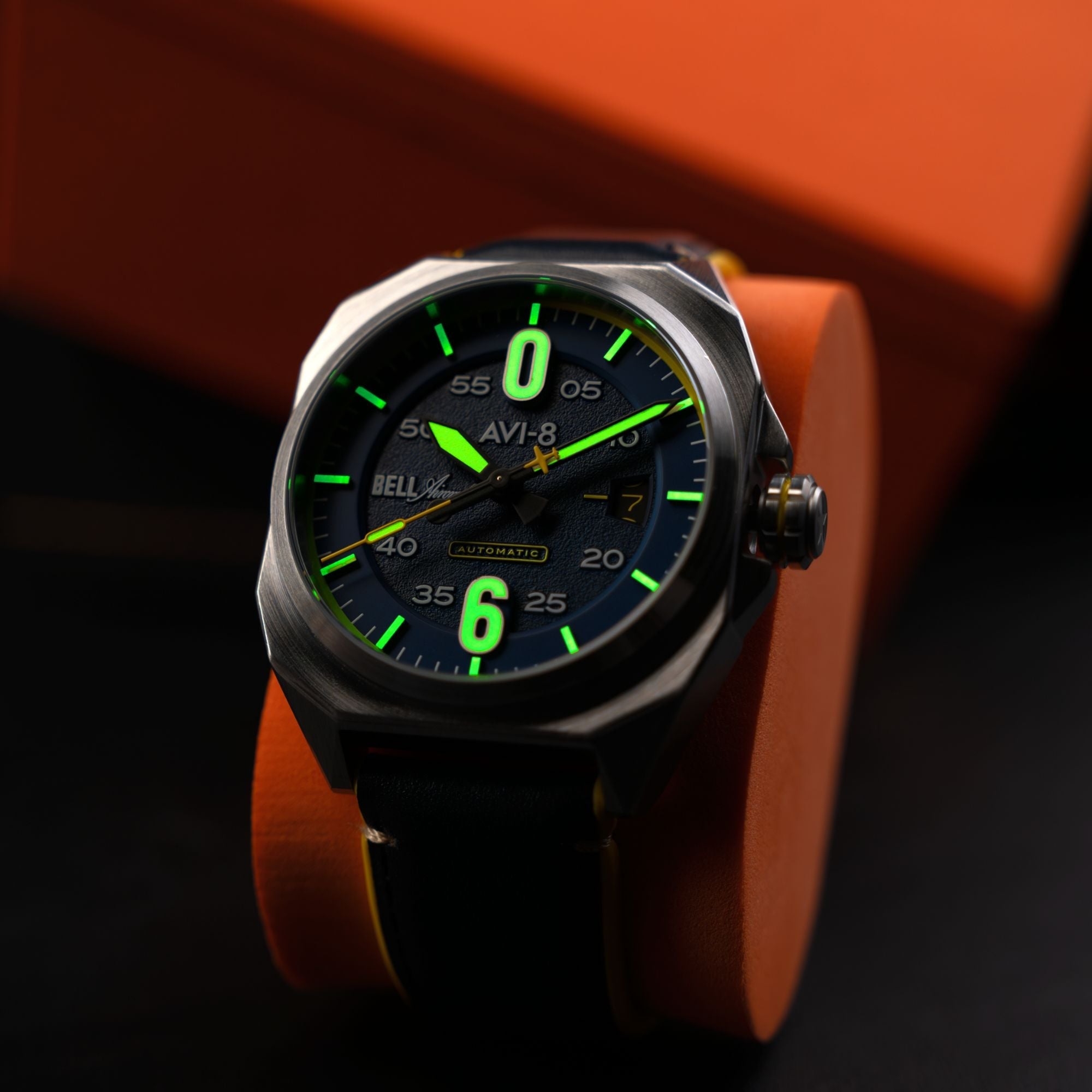 AVI-8 Bell X 1 Machbuster Automatic Catalina Blue Av 4115 03