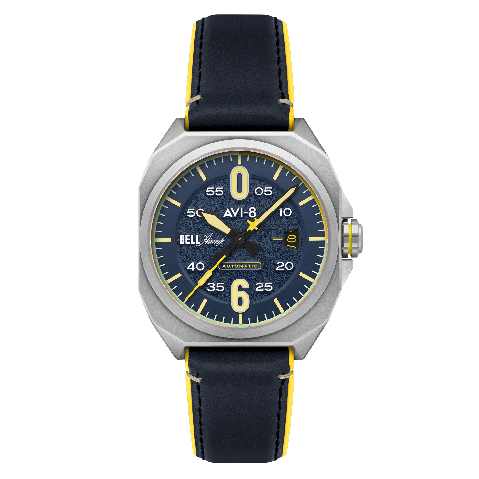 AVI-8 Bell X 1 Machbuster Automatic Catalina Blue Av 4115 03