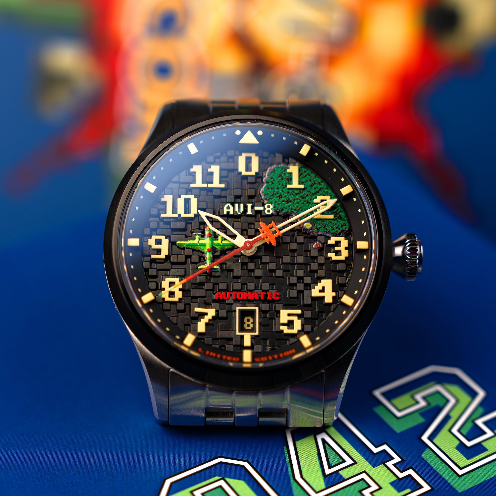 AVI-8 Capcom 1942 Automatic Pixel Limited Edition Silver Ace