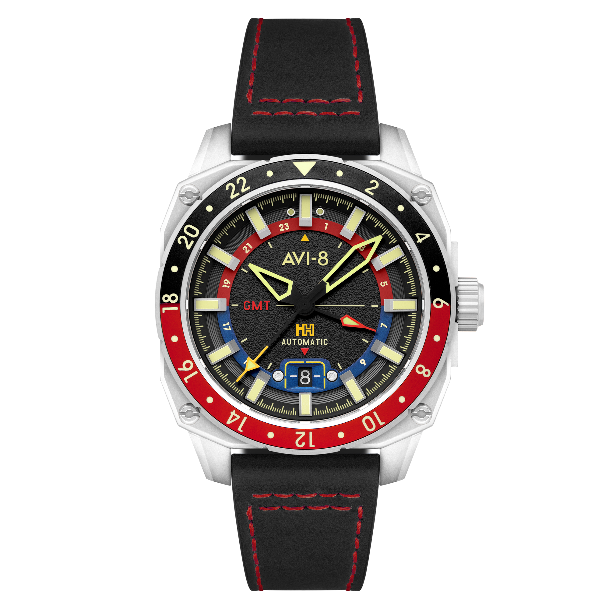 AVI-8 Hawker Hunter Atlas Gmt Automatic Devil Black Av 4122 01
