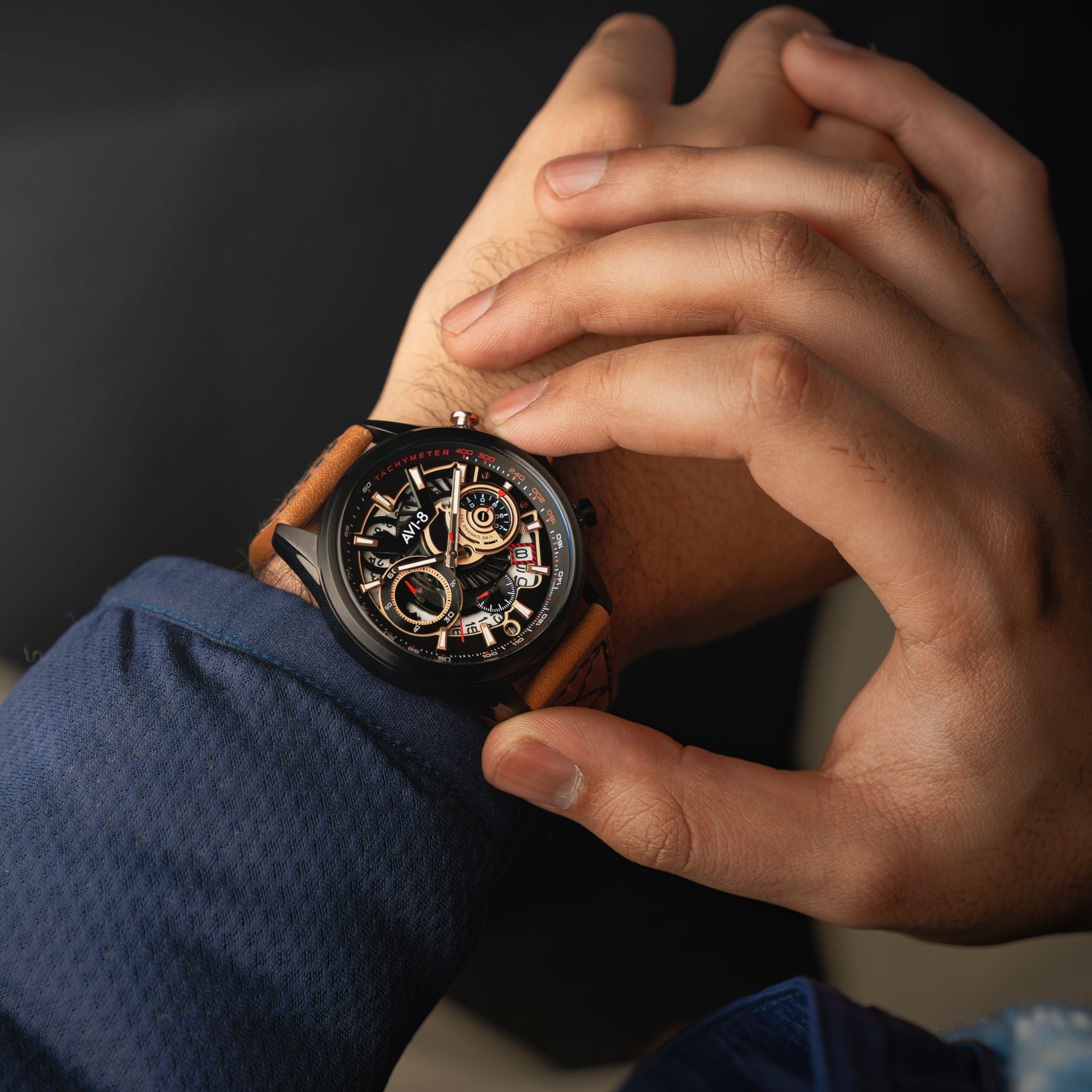 AVI-8 Hawker Harrier Matador Chronograph Desert Black Av 4125 02