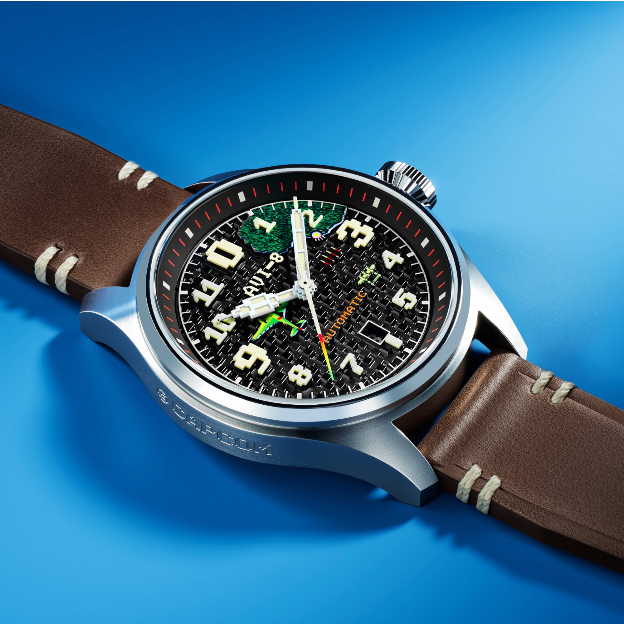 AVI-8 Clowes Automatic Capcom 1942 Pixel Limited Edition Onyx Ace