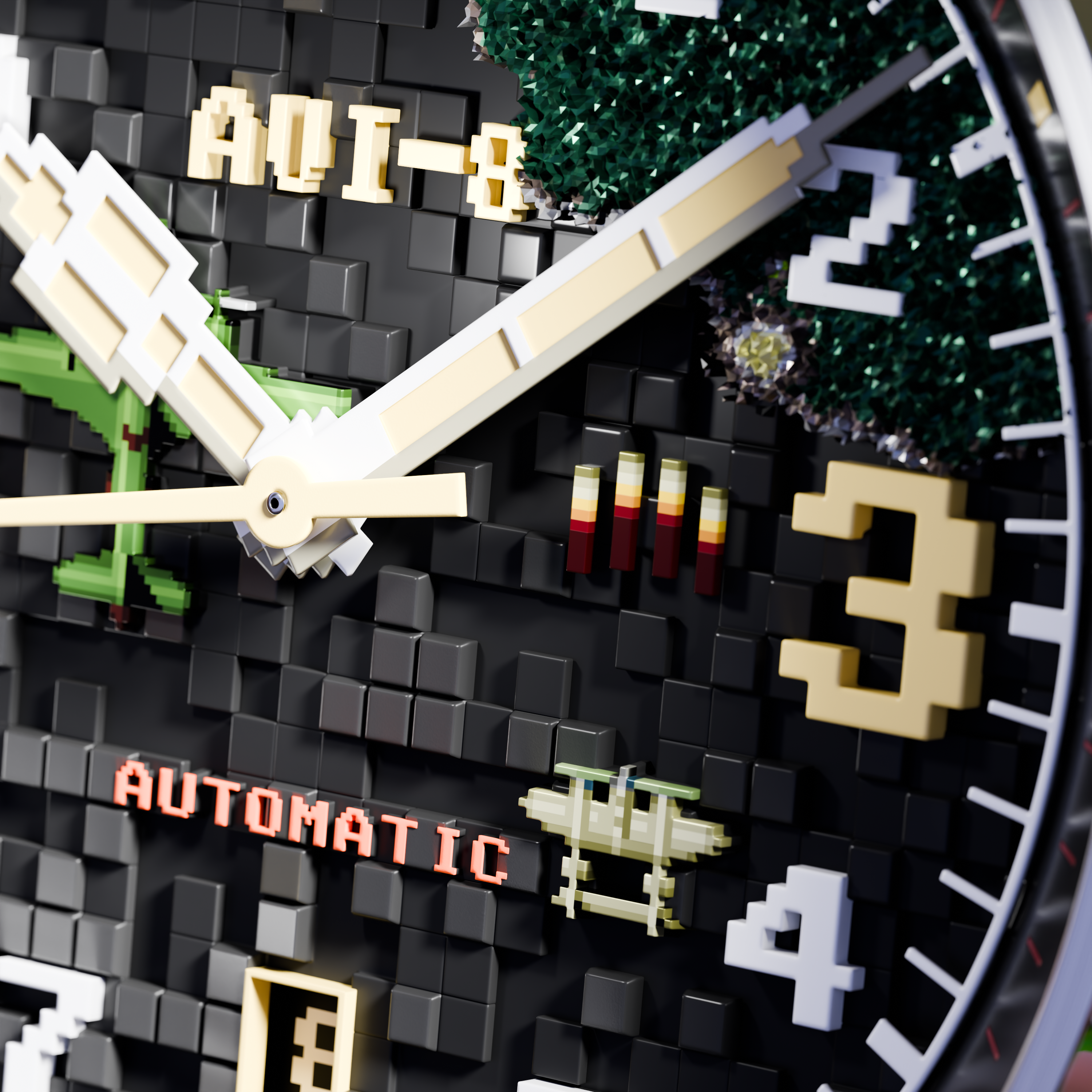 AVI-8 Clowes Automatic Capcom 1942 Pixel Limited Edition Onyx Ace