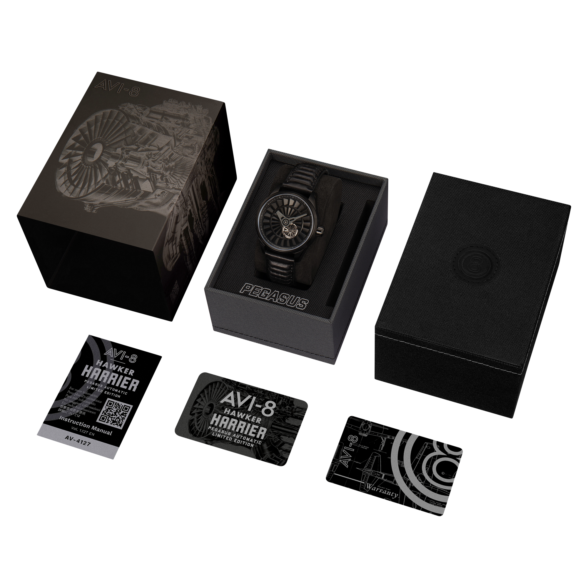 AVI-8 Pegasus Automatic Limited Edition Piston Black