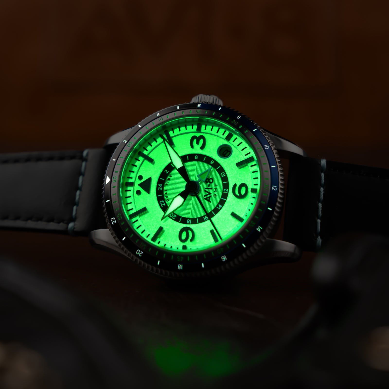 AVI-8 Airmaster Gmt Automatic Wing Silver