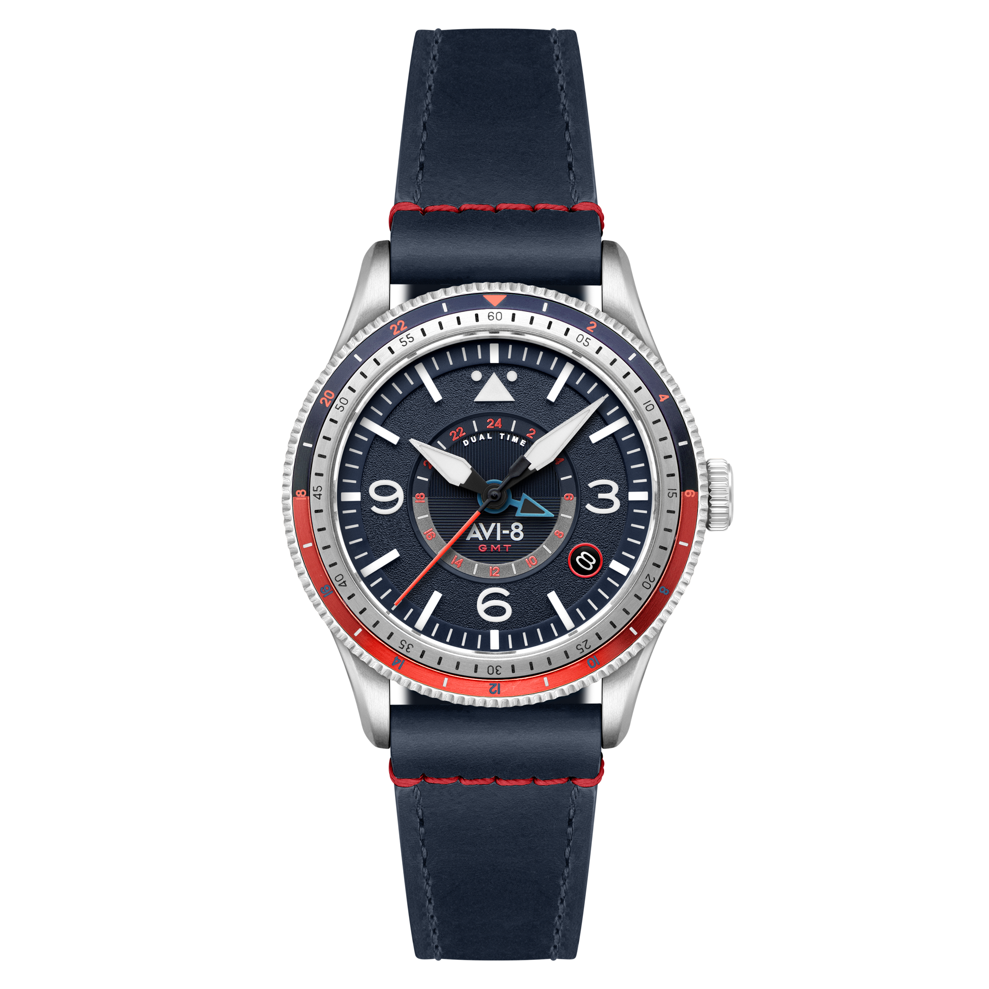 AVI-8 Flyboy Airmaster Gmt Automatic Cockpit Blue Av 4128 04