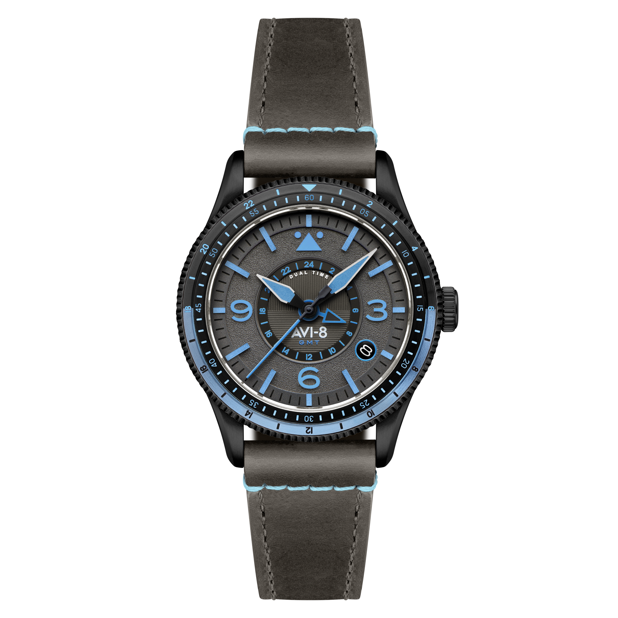 AVI-8 Airmaster Gmt Automatic Rubber Black