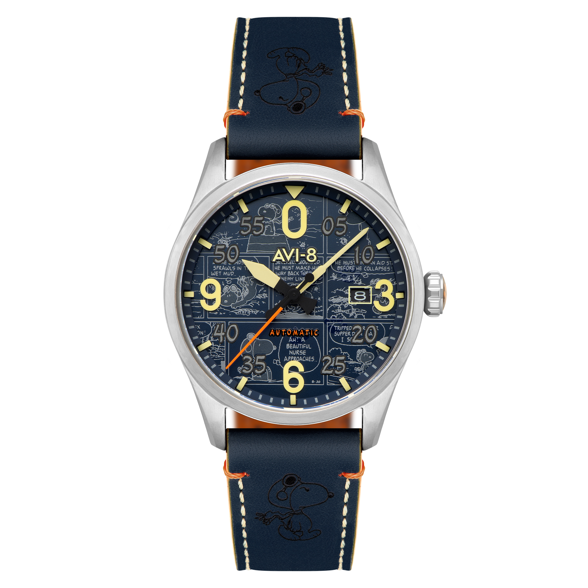 AVI-8 Spitfire Smith Automatic Peanuts Snoopy Flying Ace Limited Edition Beagle Blue Av 4134 01