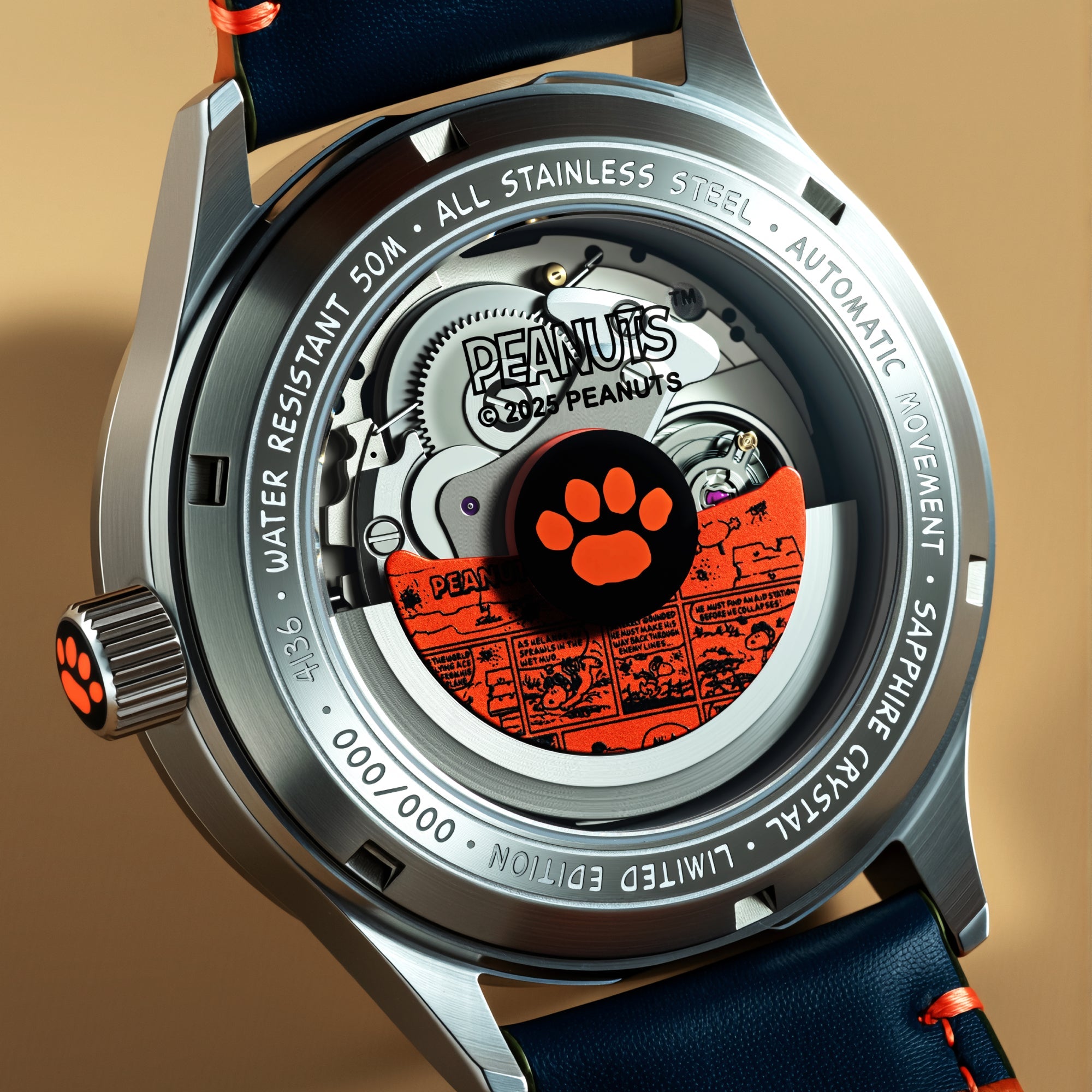 AVI-8 Kent Gmt Automatic Peanuts Snoopy Flying Ace Limited Edition Sketchbook Blue