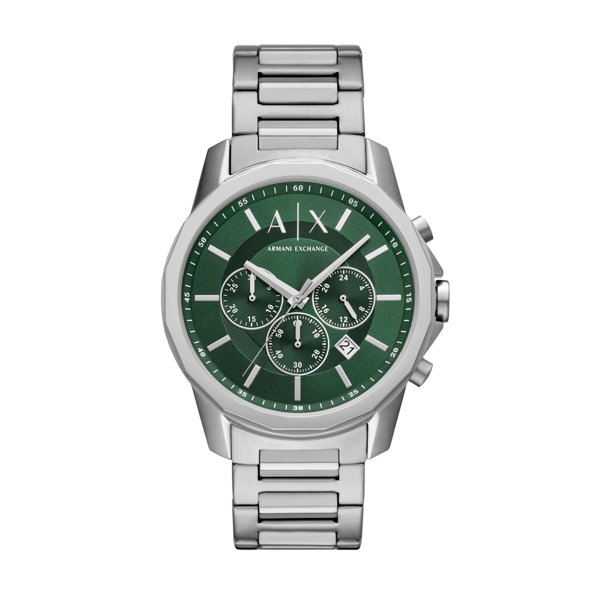 Armani Exchange Chronograph Silver Dial and Steel Bracelet 44mm Men's Watch | AX1771