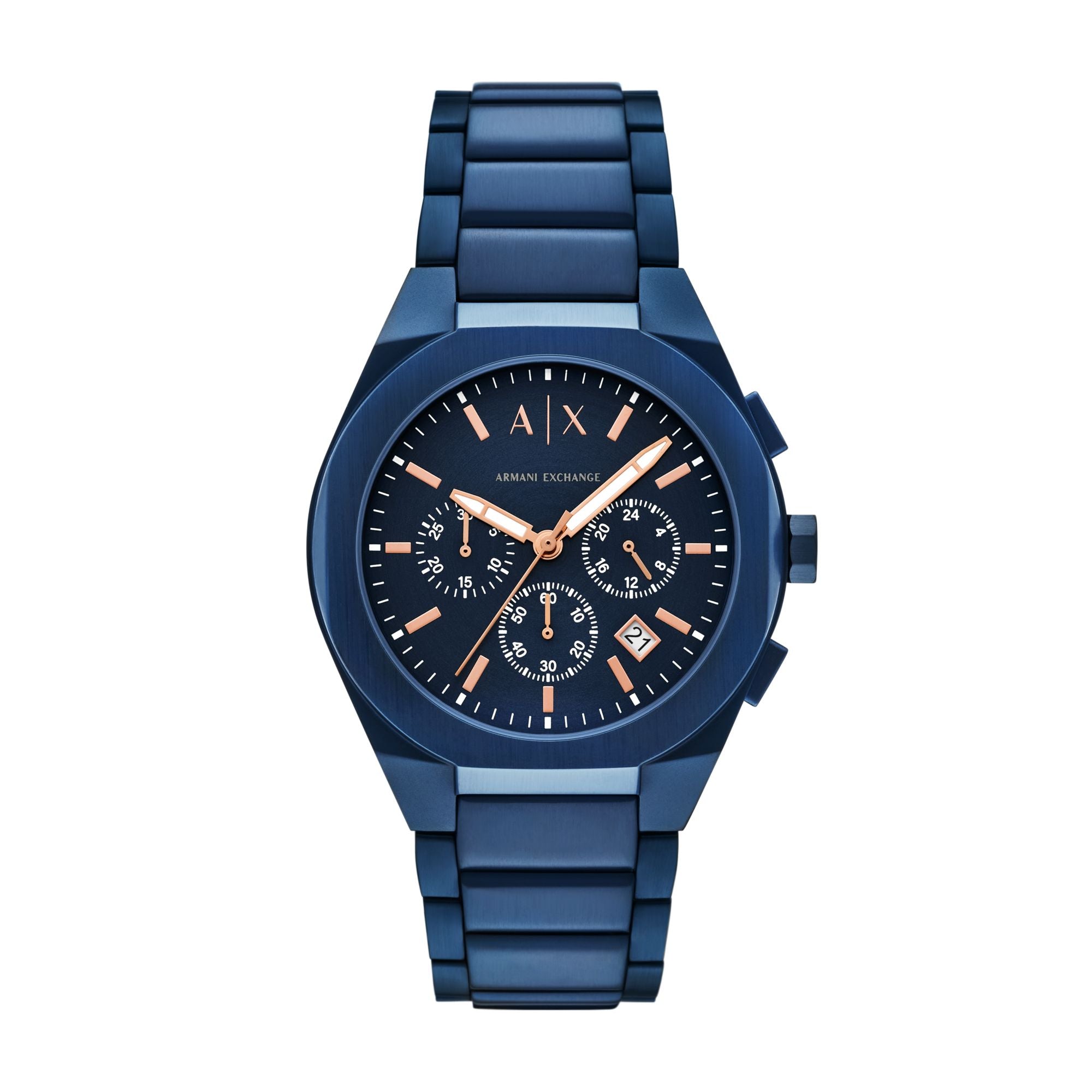 Armani Exchange Chronograph Blue Dial and Steel Bracelet 42mm Men's Watch | AX4189