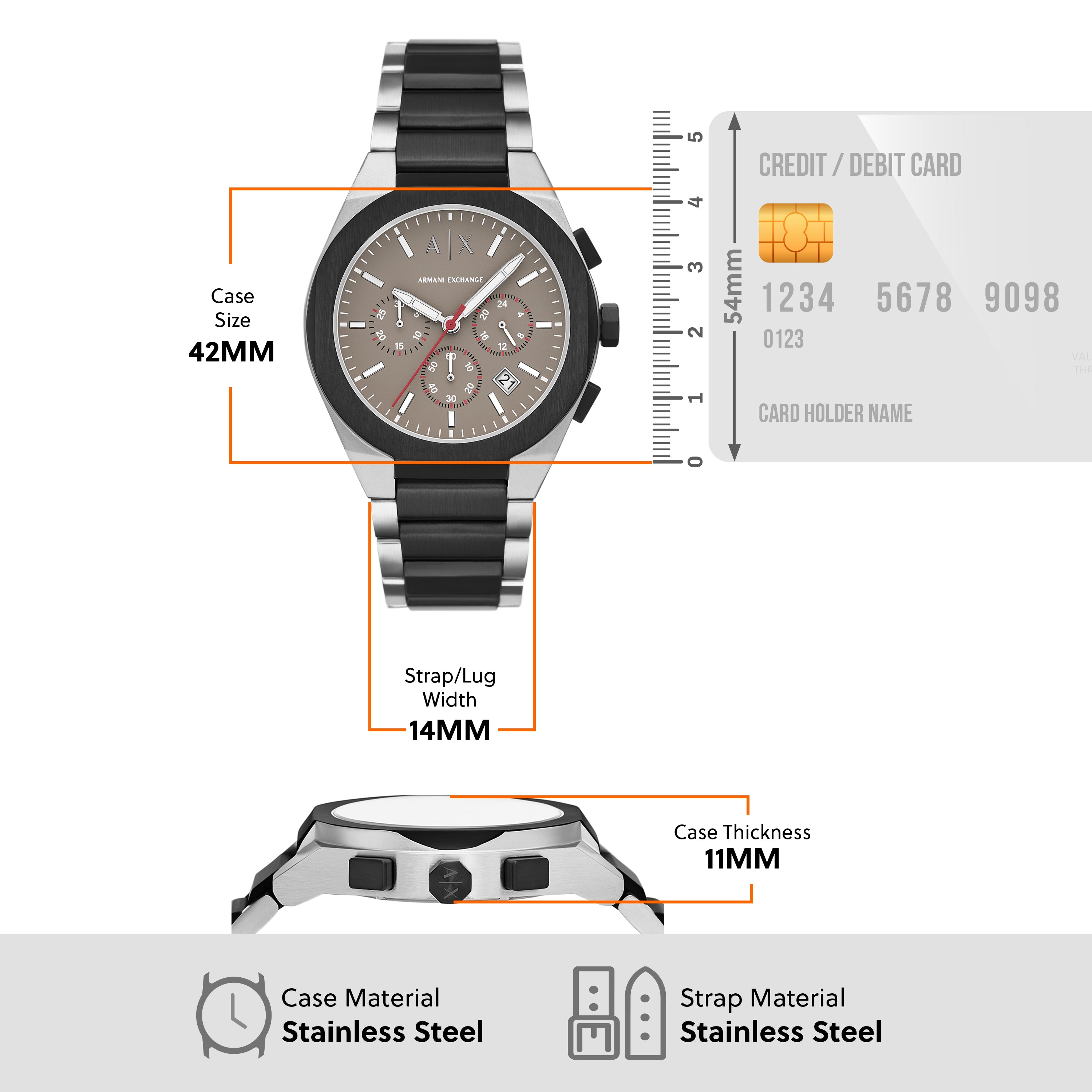 Armani Exchange Sync Chronograph 42mm Men's Watch AX4199