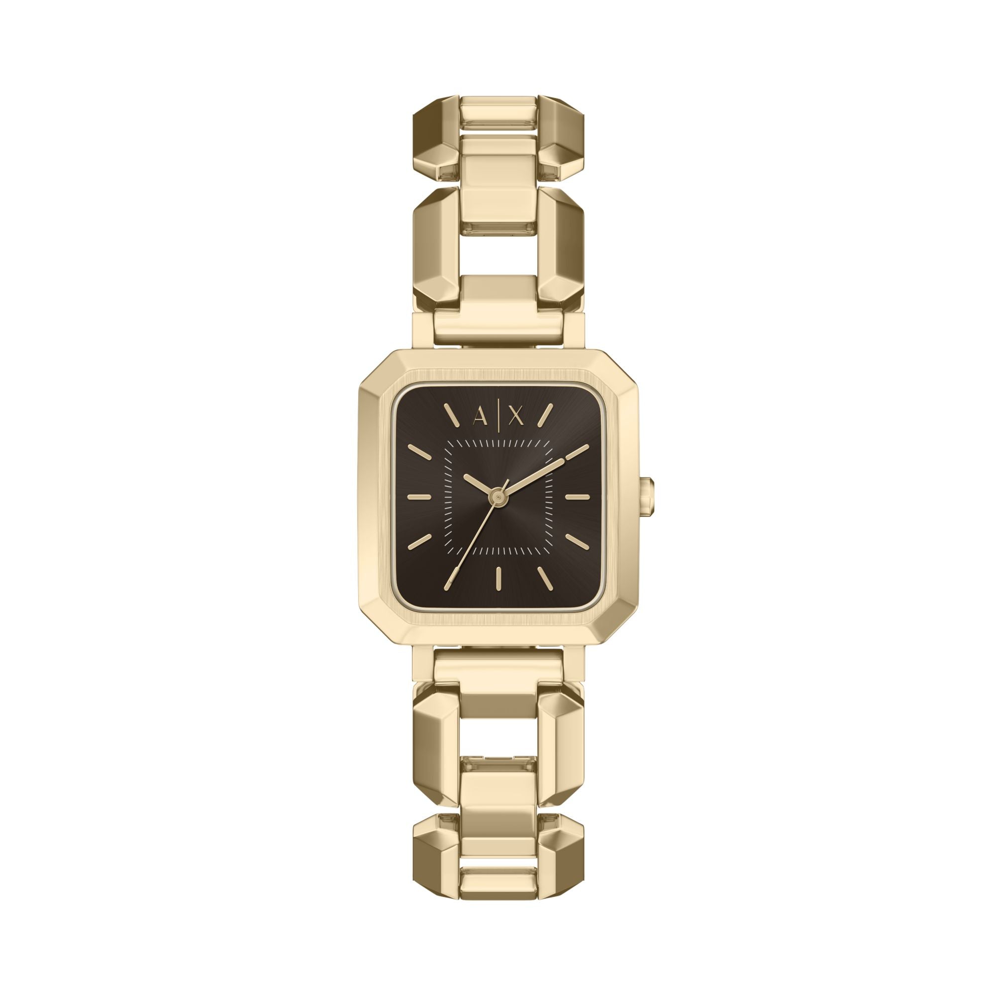 Armani Exchange Classic Gold Dial and Steel Bracelet 27mm Women's Watch | AX5738