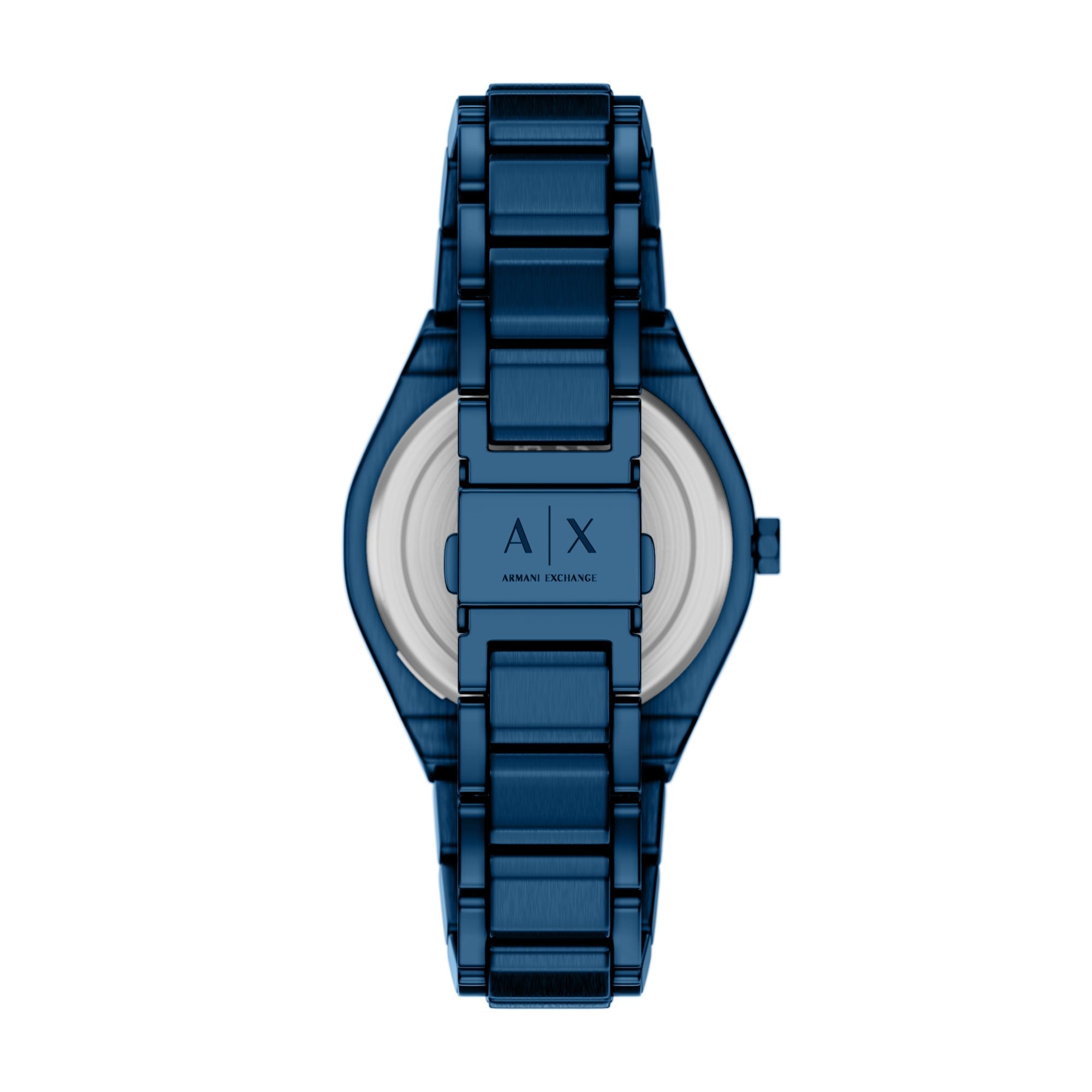 Armani Exchange Classic Blue Dial and Steel Bracelet 36mm Women's Watch | AX6032