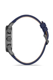 Bigotti Milano Gunmetal with Blue Leather Strap Men's Watch | BG.1.10390-6