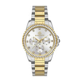 Bigotti Stainless Steel Rose Gold End Silver Multi Dial Rose Gold Stones On Dial Bezel | BG.1.10453-4